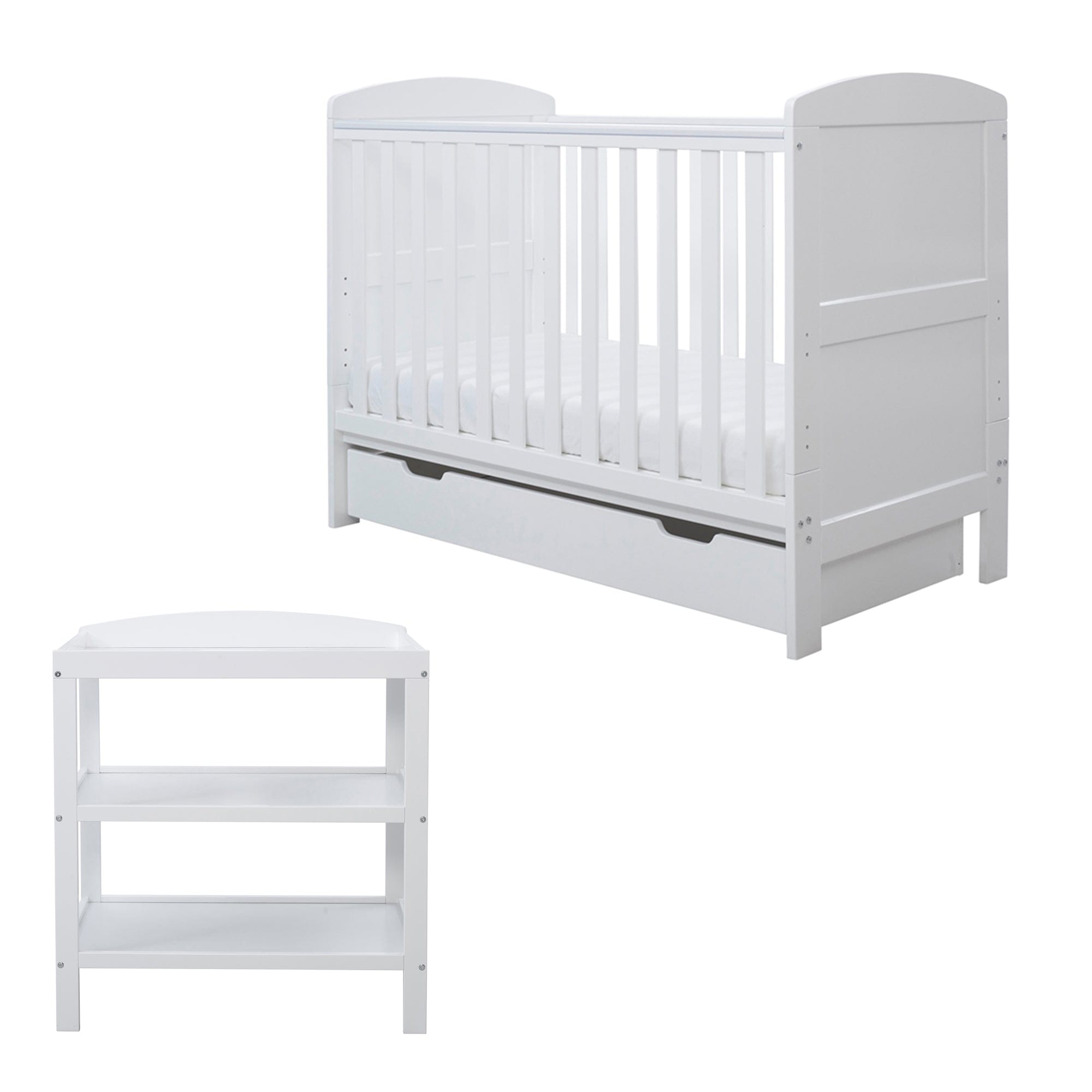 Ickle Bubba Nursery Room Sets Ickle Bubba Coleby Mini 2 Piece Furniture & Under Drawer White