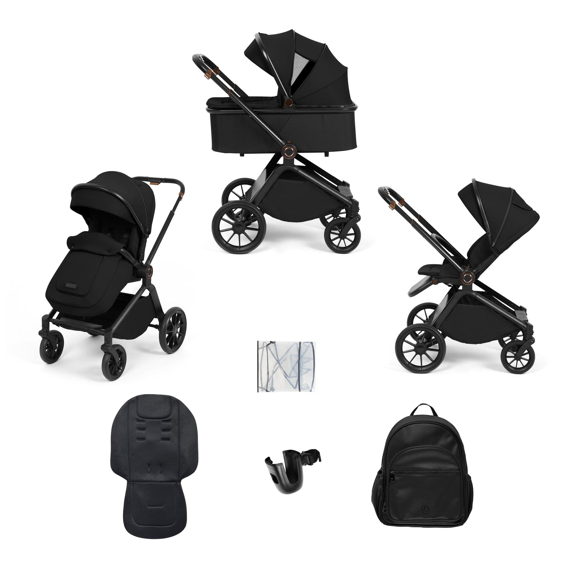 Ickle Bubba Pushchairs & Buggies ALTIMA 2 IN 1 - BLACK 10-012-000-001