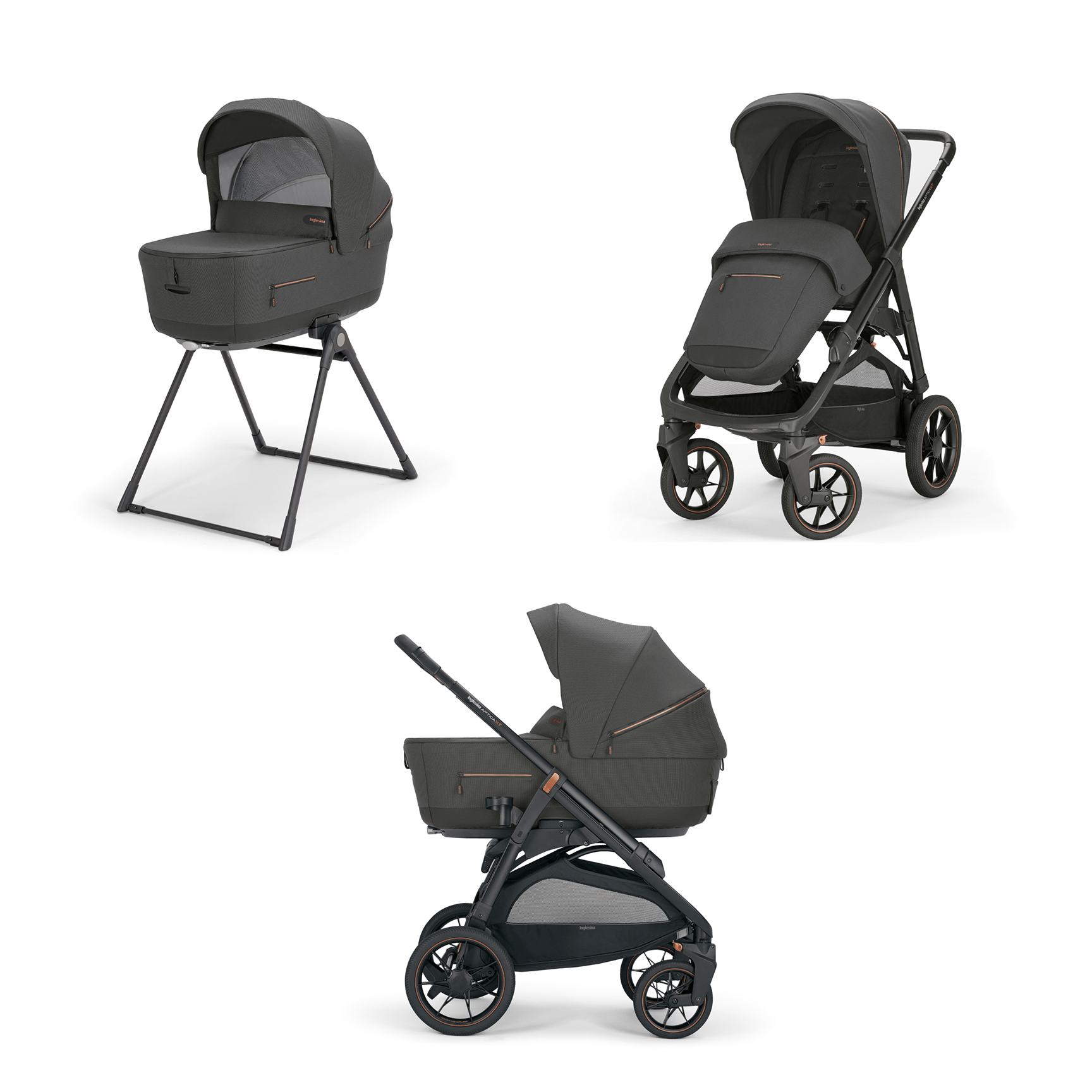 Inglesina travel systems Inglesina Aptica XT Travel System Quattro - Magnet Grey APT-MAG-GRY