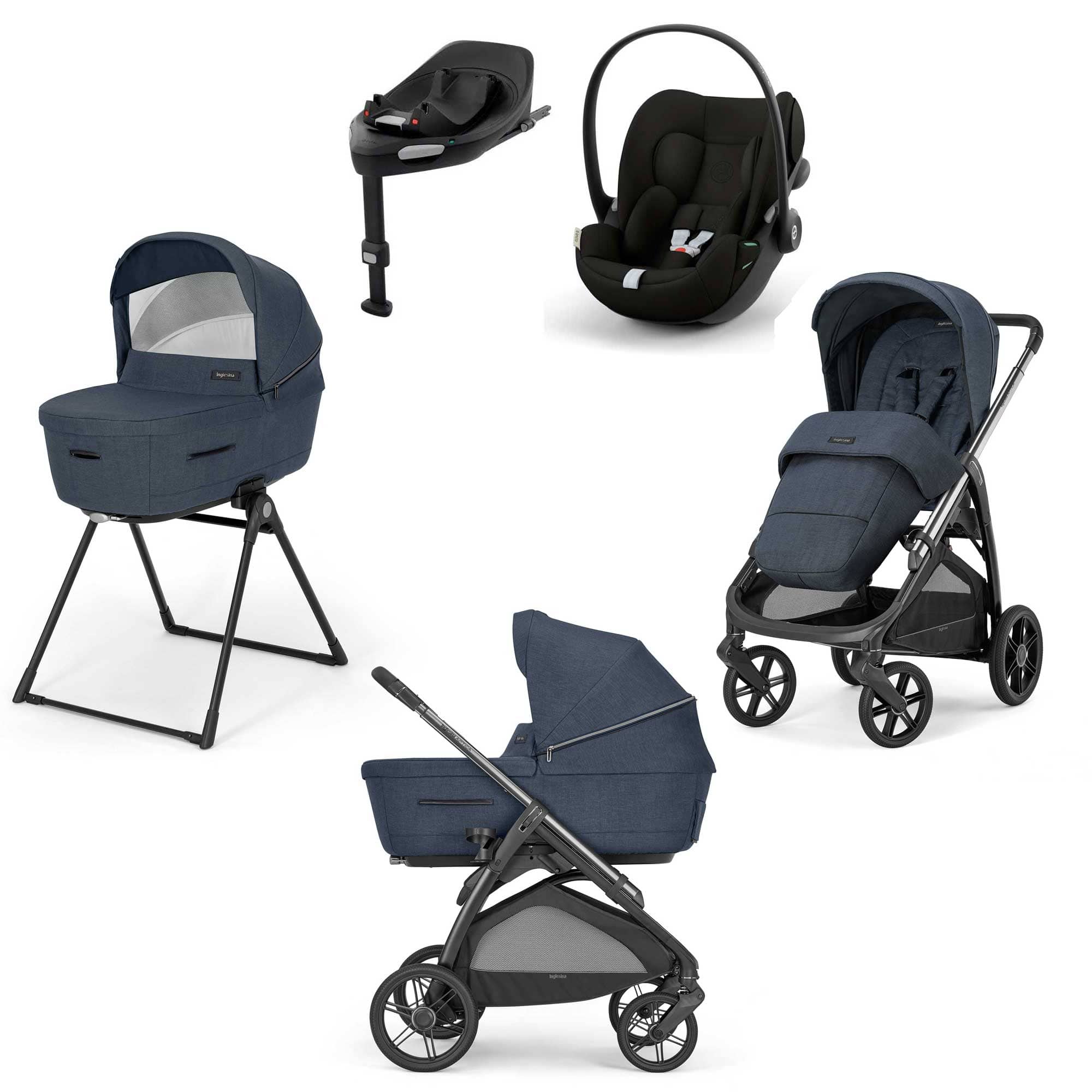 Inglesina travel systems Inglesina Aptica Quattro Cybex Travel System - Resort Blue STR/ING/154015-2