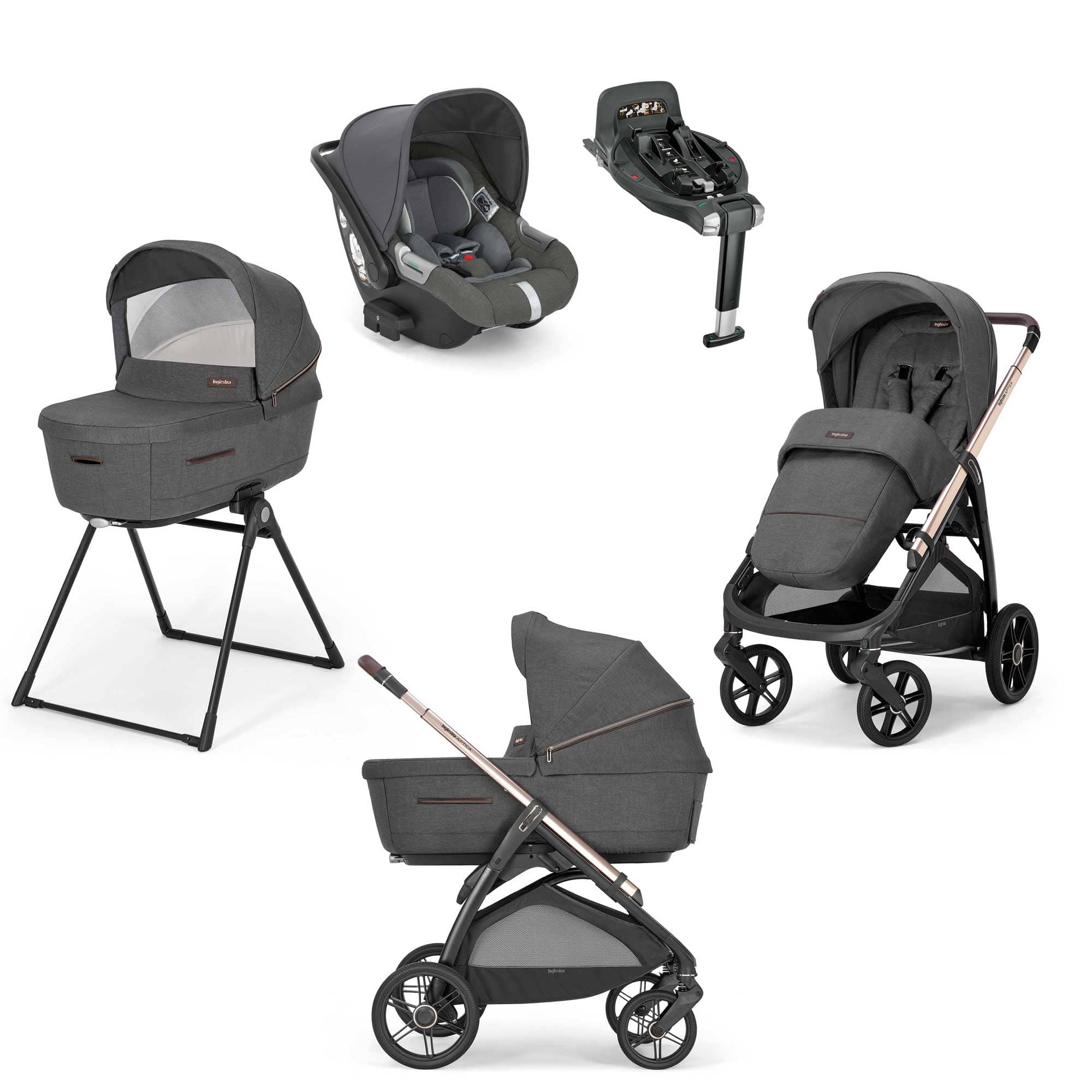 Inglesina travel systems Inglesina Aptica Quattro Travel System - Velvet Grey STR/ING/154022