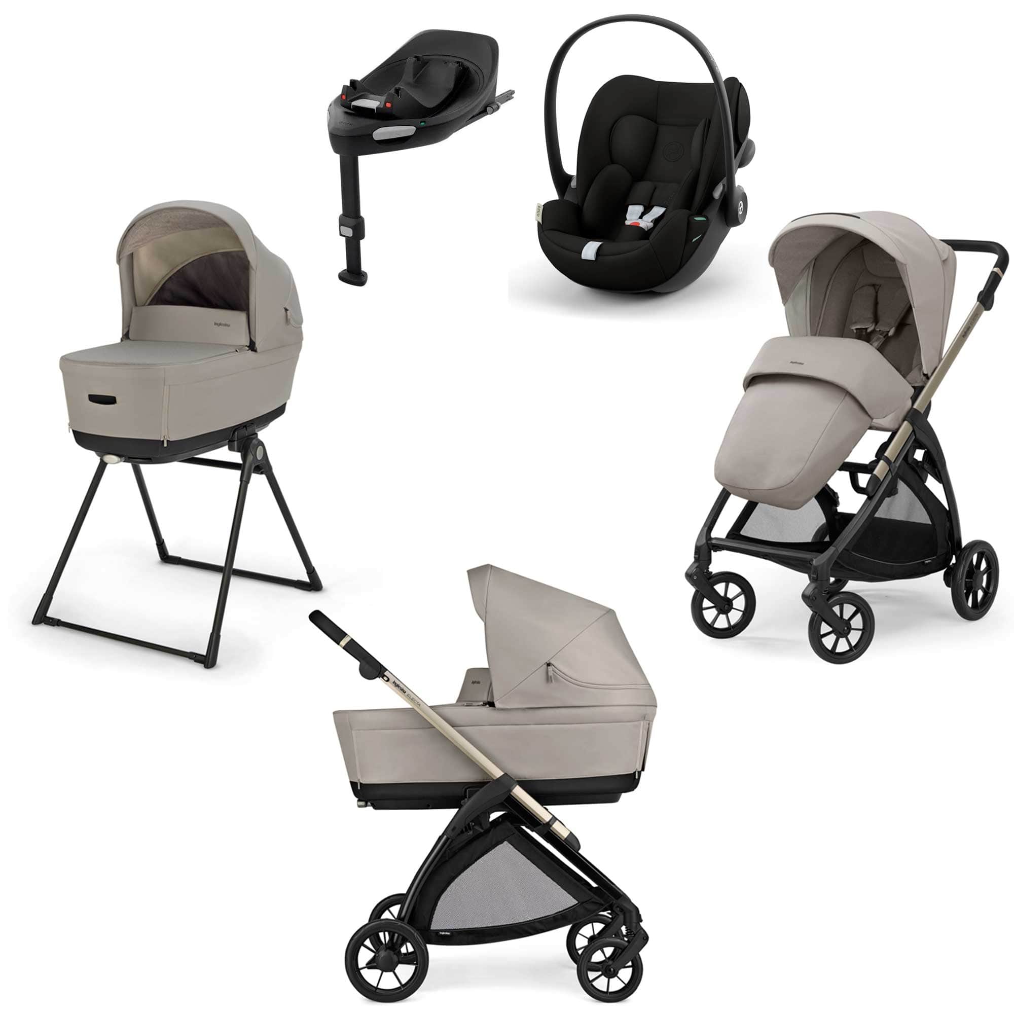 Inglesina travel systems Inglesina Electa Quattro Cybex Travel System - Battery Beige STR/ING/153971-5