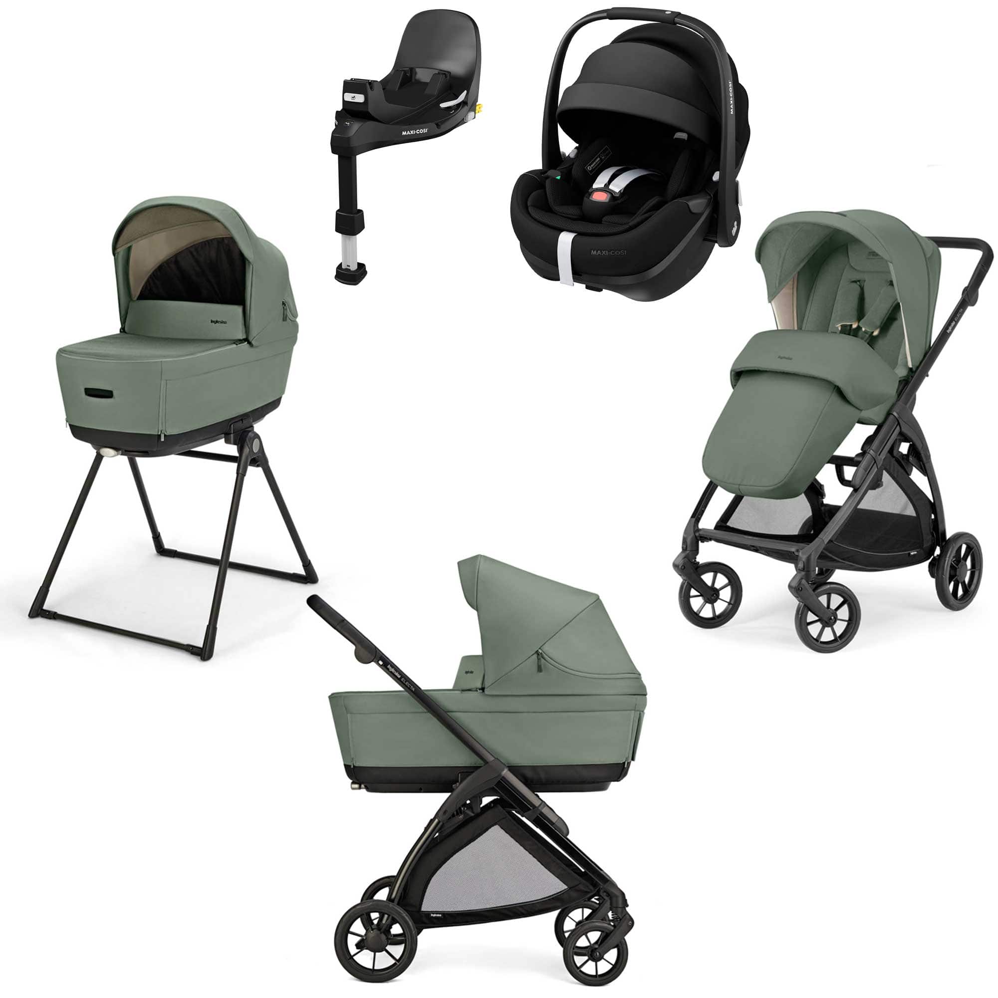 Inglesina travel systems Inglesina Electa Quattro Maxi-Cosi Travel System - Murray Green STR/ING/153988-1