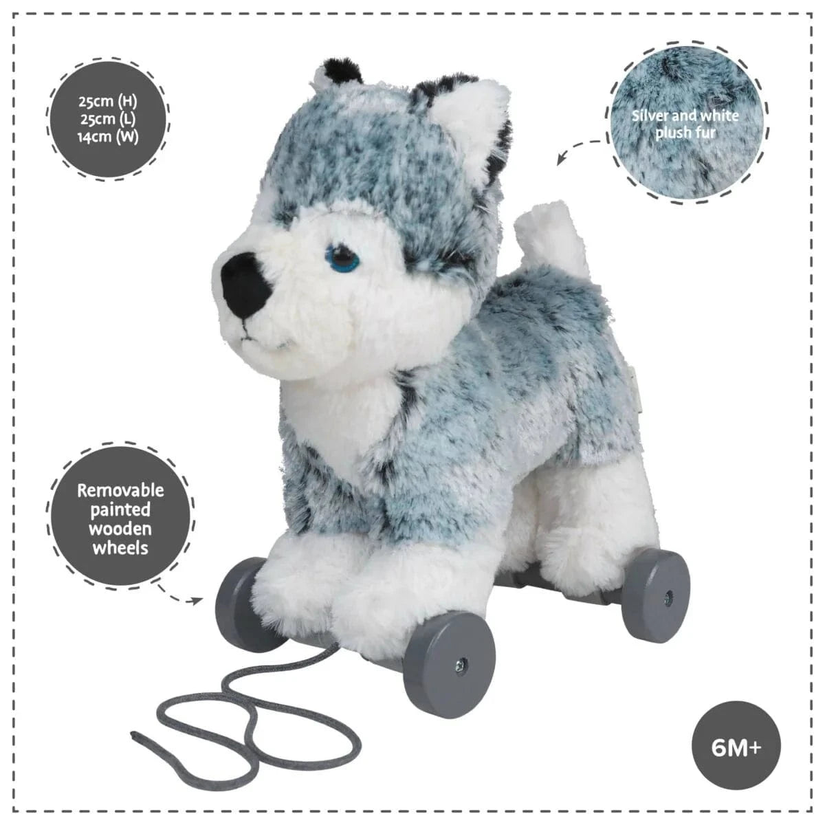 Little Bird Told Me push along toys Little Bird Told Me Mishka Dog Pull Along LB3101