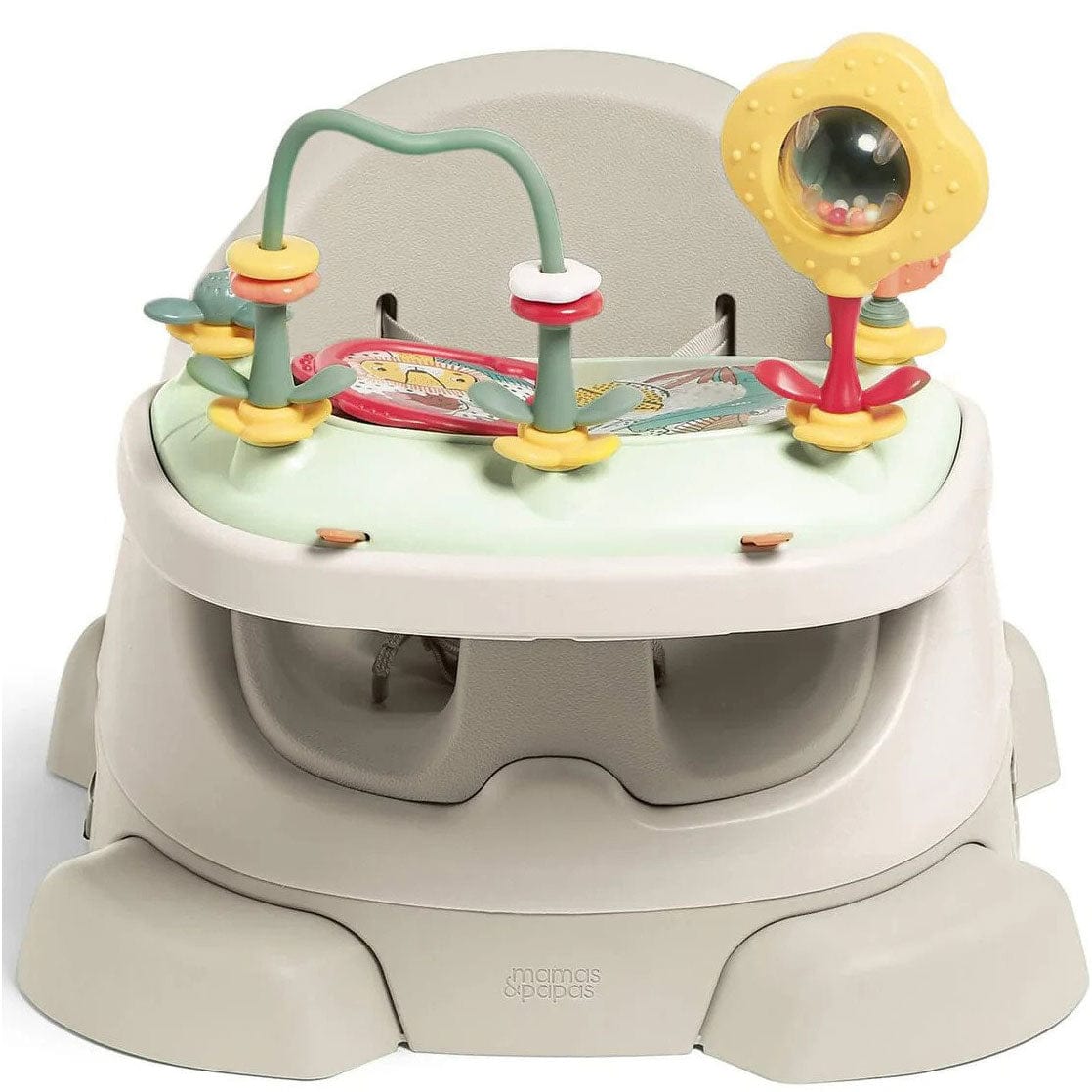 Mamas & Papas baby low chairs Mamas & Papas Bug 3-in-1 Floor & Booster Seat with Activity Tray - Clay 98681CL00