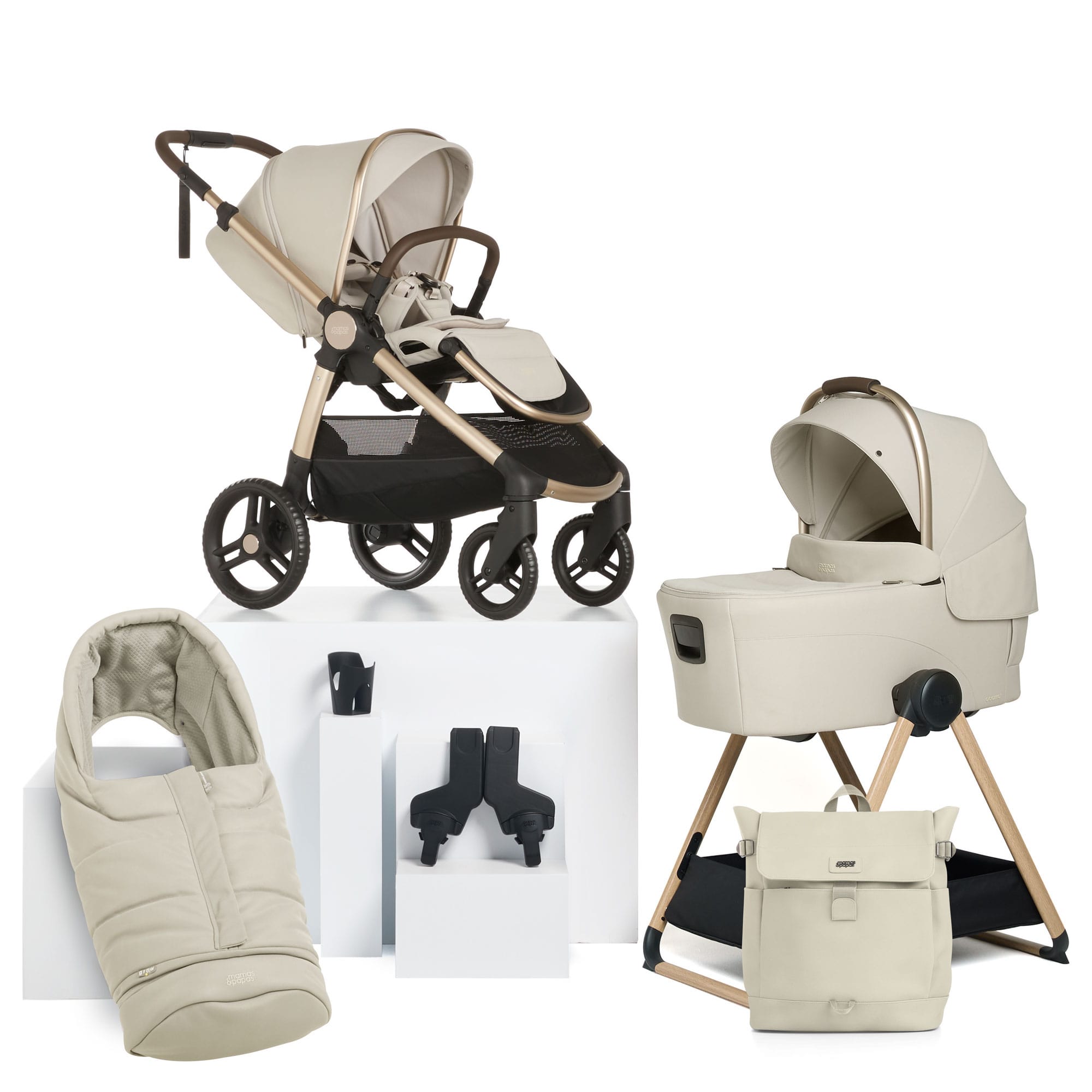 Mamas & Papas baby prams Mamas & Papas Ocarro 2 7-Piece Essential Kit in Shell 6708S4303