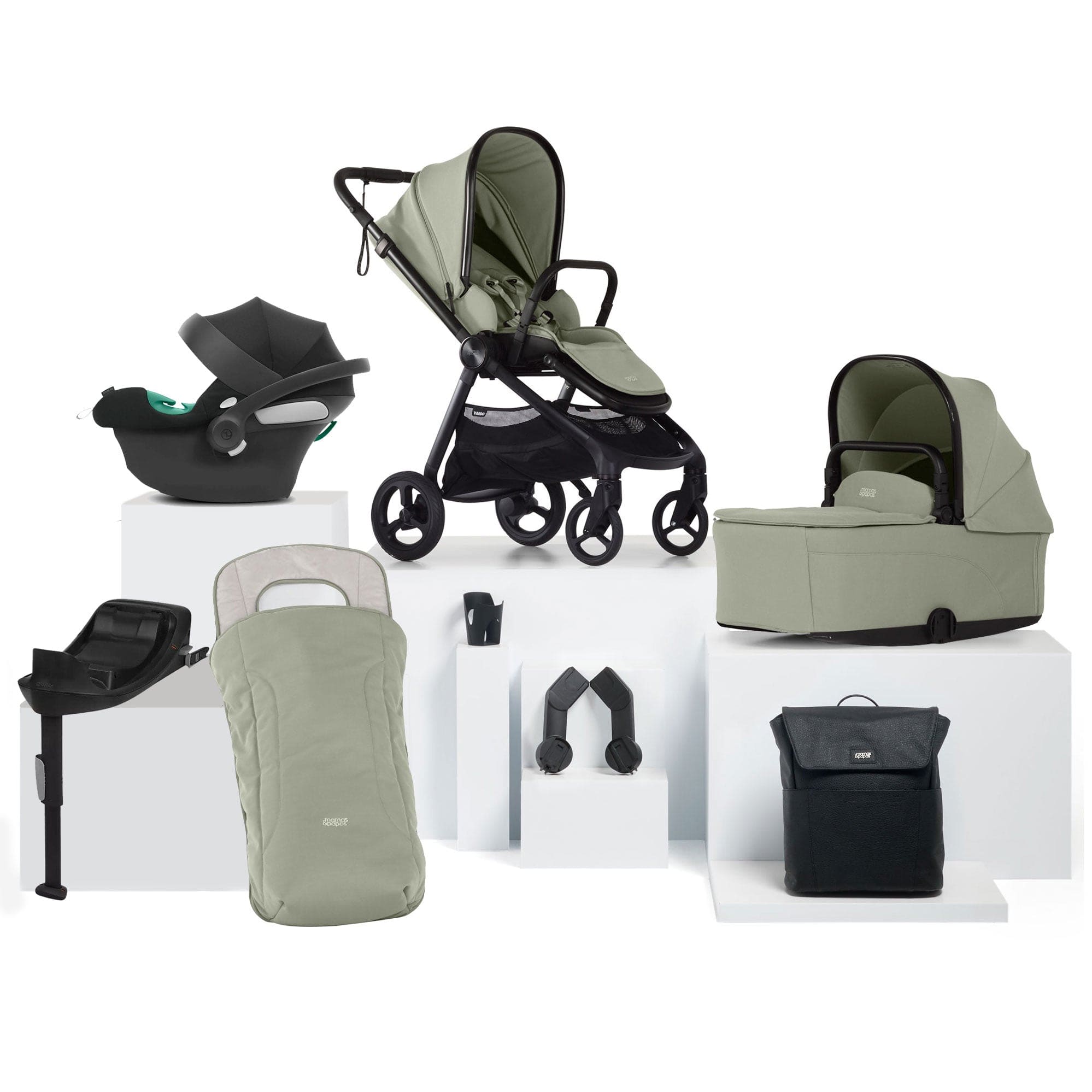 Mamas & Papas baby prams Mamas & Papas Vardo Complete Cybex Bundle - Sage 52391SG00