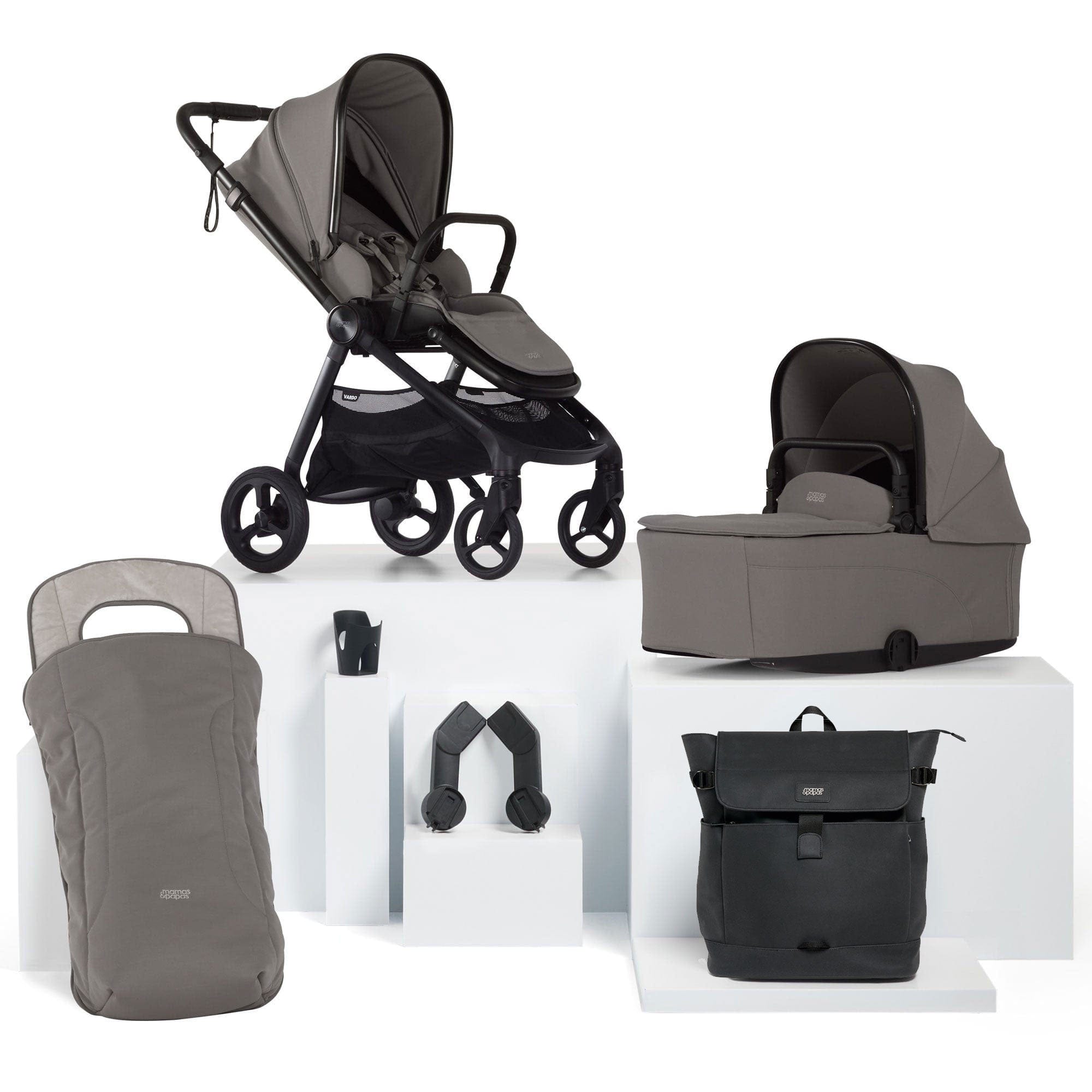 Mamas & Papas baby prams Mamas & Papas Vardo Essential Bundle - Storm 52381D100