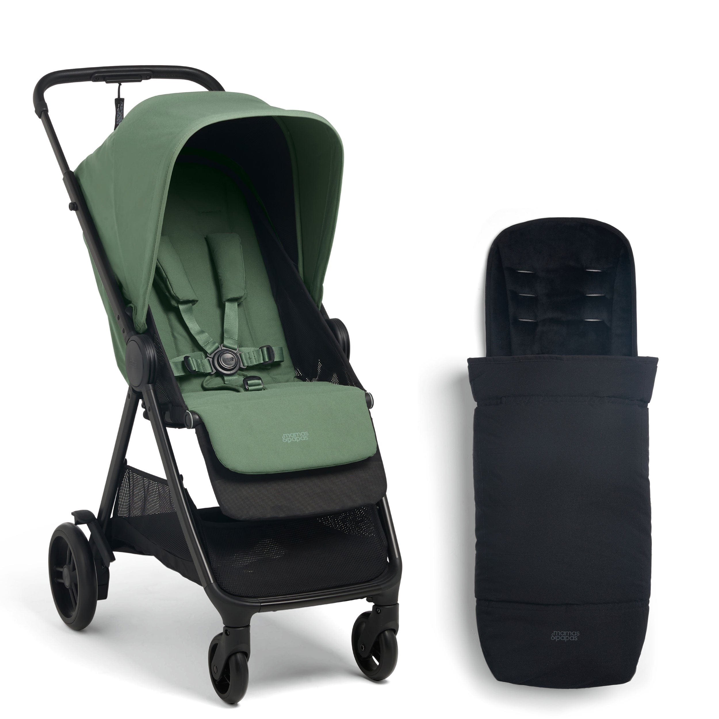 Mamas & Papas baby pushchairs Mamas & Papas Libro Stroller & Footmuff Bundle - Bay Green 50981BY00