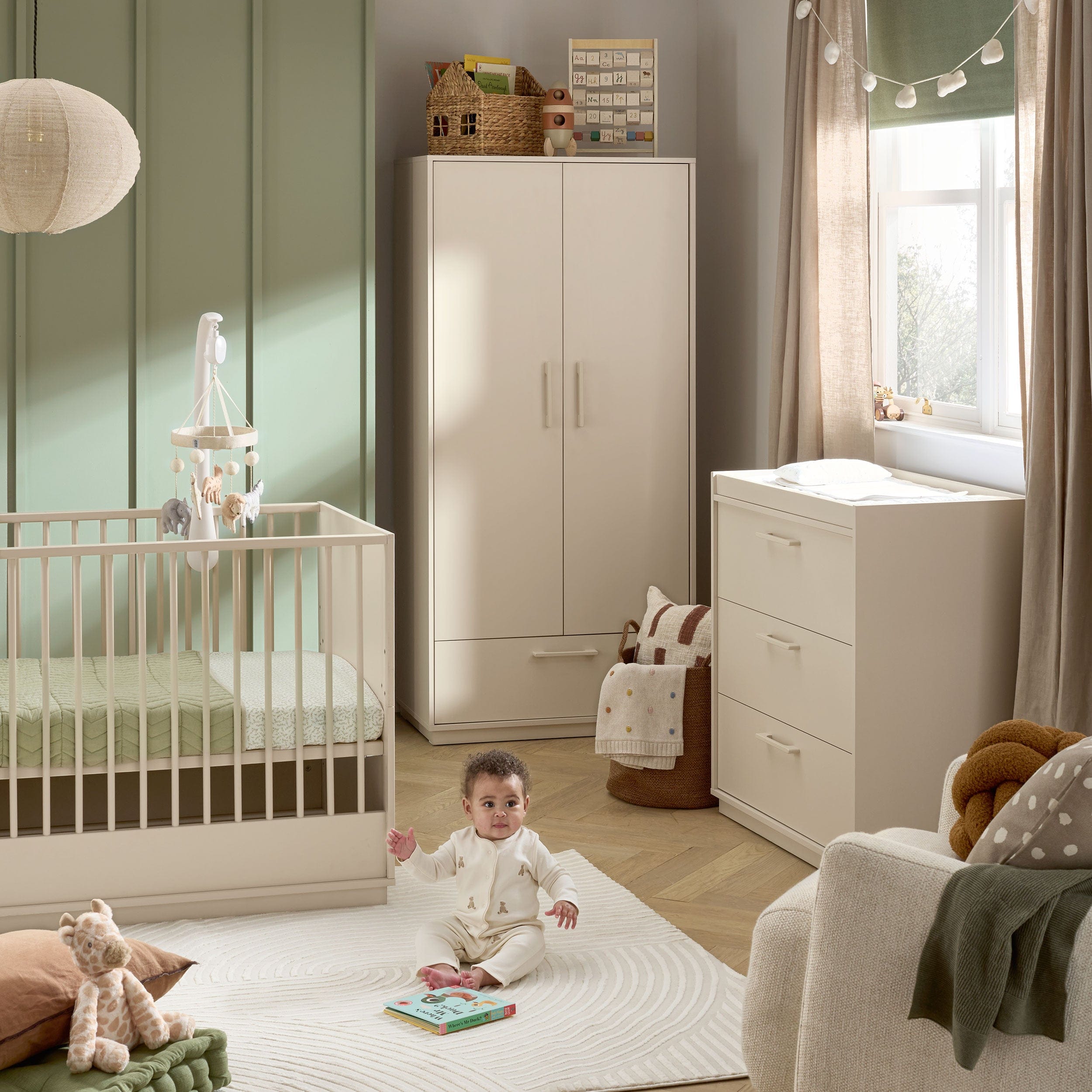 Mamas & Papas cot bed room sets Mamas & Papas Flockton 3 Piece Furniture Set (Cashmere)