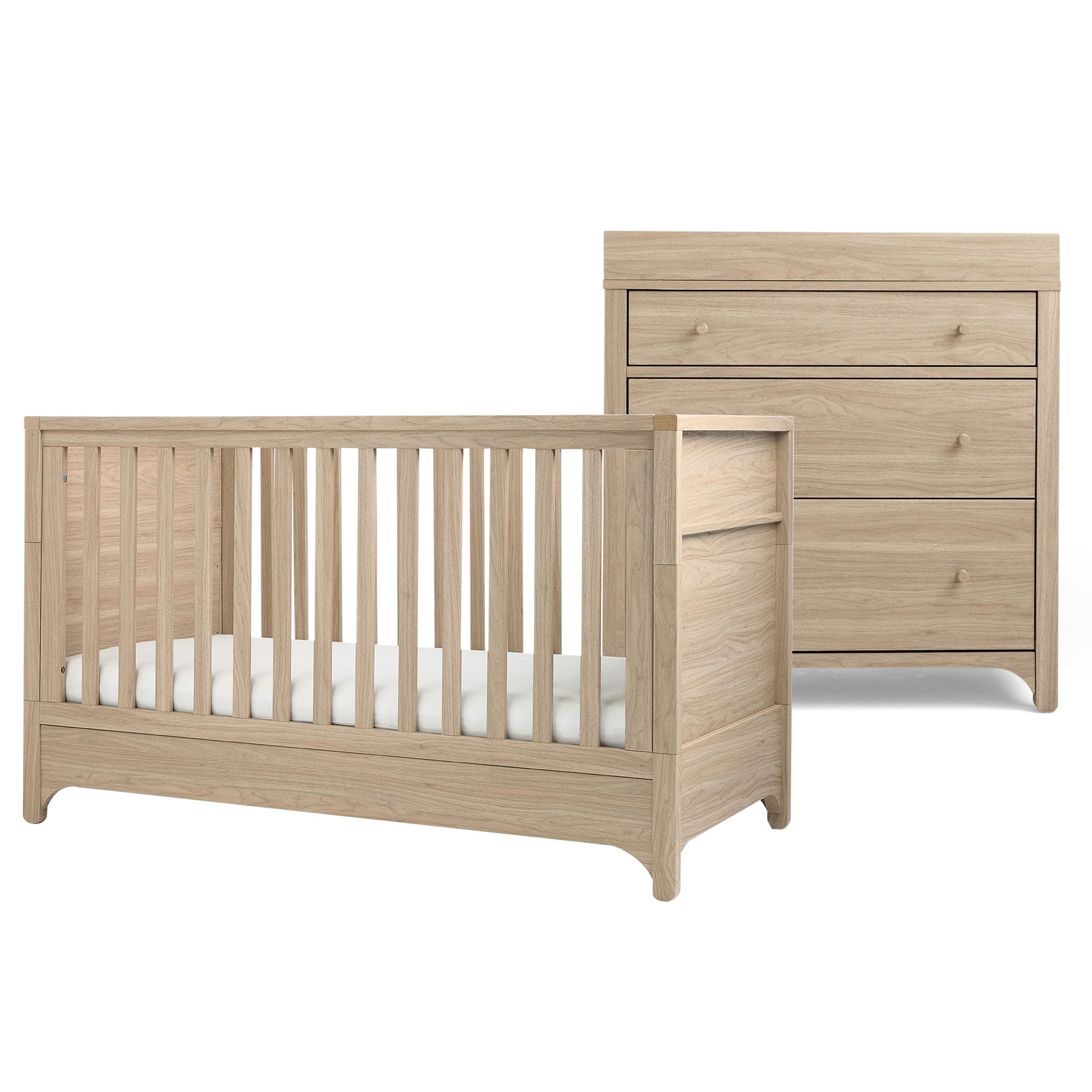 Mamas & Papas cot bed room sets Mamas & Papas Barton 2 Piece Roomset - Natural Oak SEBTQ1400
