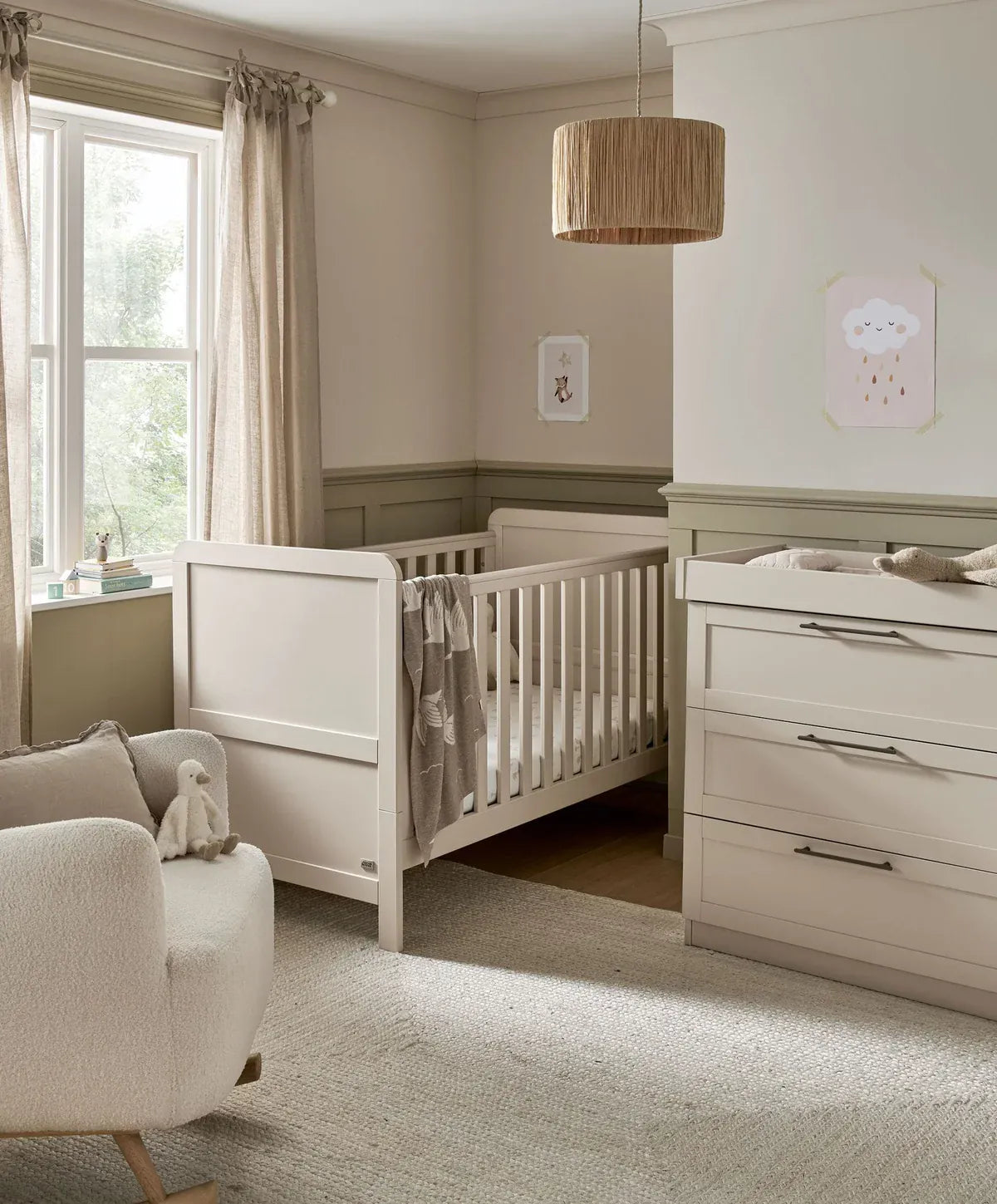 Mamas & Papas cot bed room sets Mamas & Papas Walton 2 Piece Cot Bed Roomset Cashmere