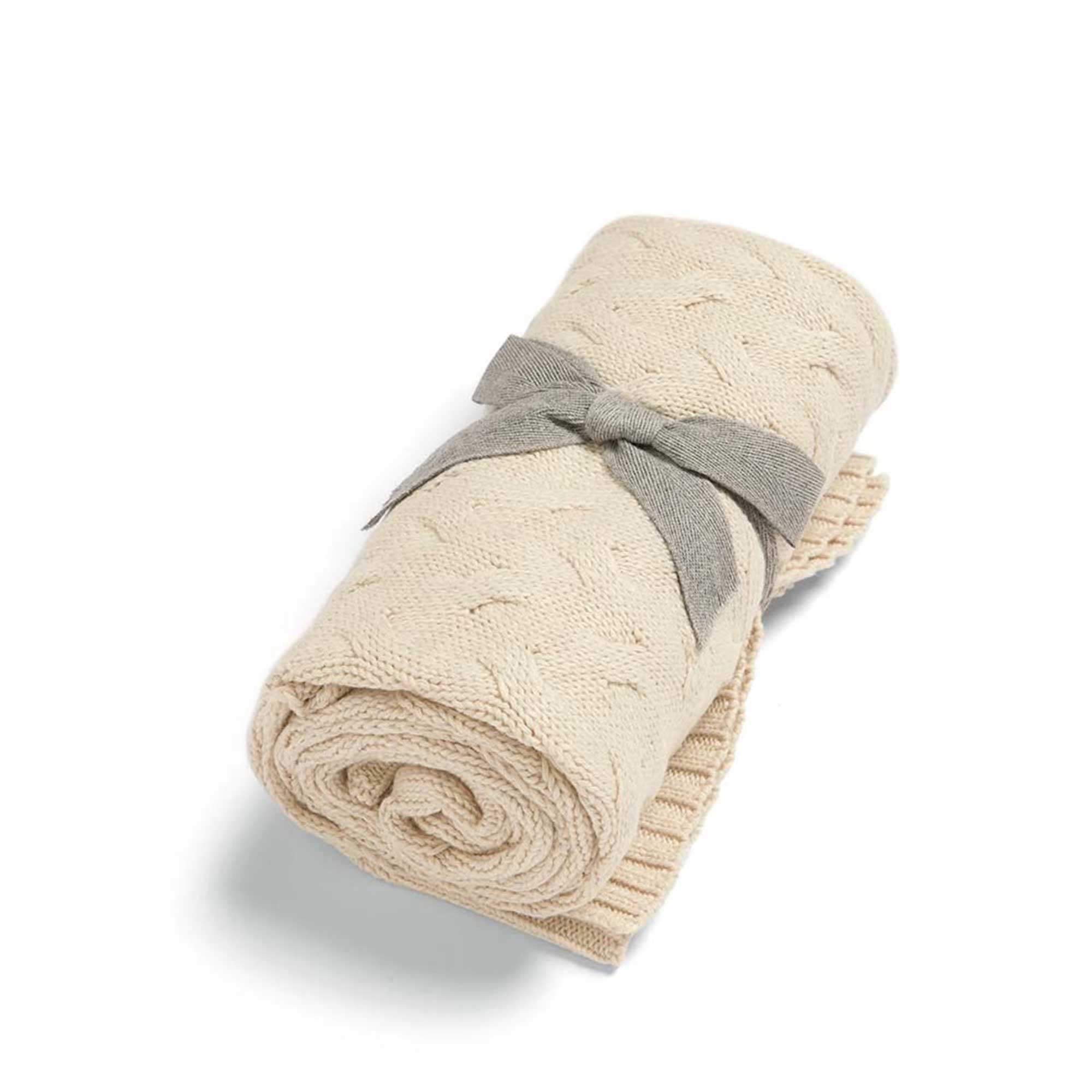 Mamas & Papas cot & cot bed blankets Mamas & Papas Knitted Blanket - Duckling Cable 7883RE400