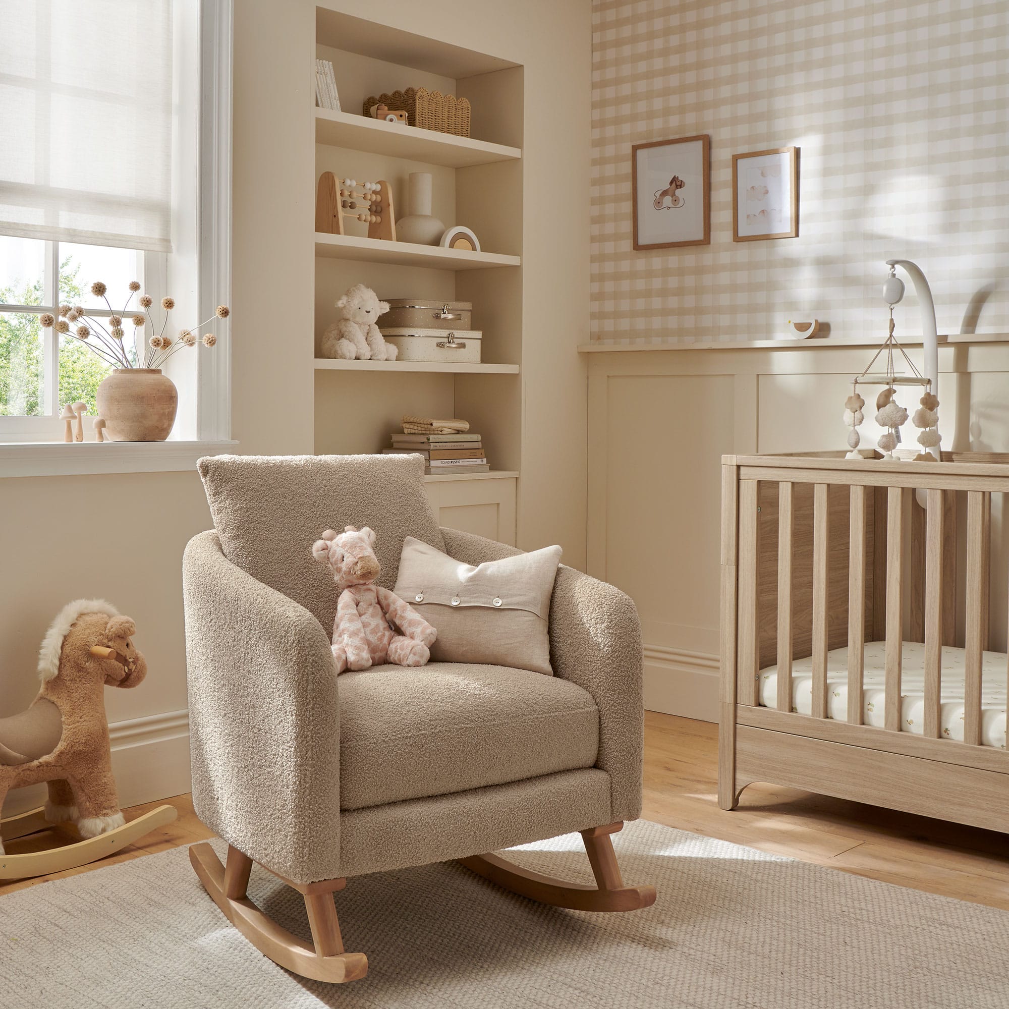 Mamas & Papas nursing chairs Mamas & Papas Alma Nursing Chair - Fawn Boucle Weave CHAL3FB00