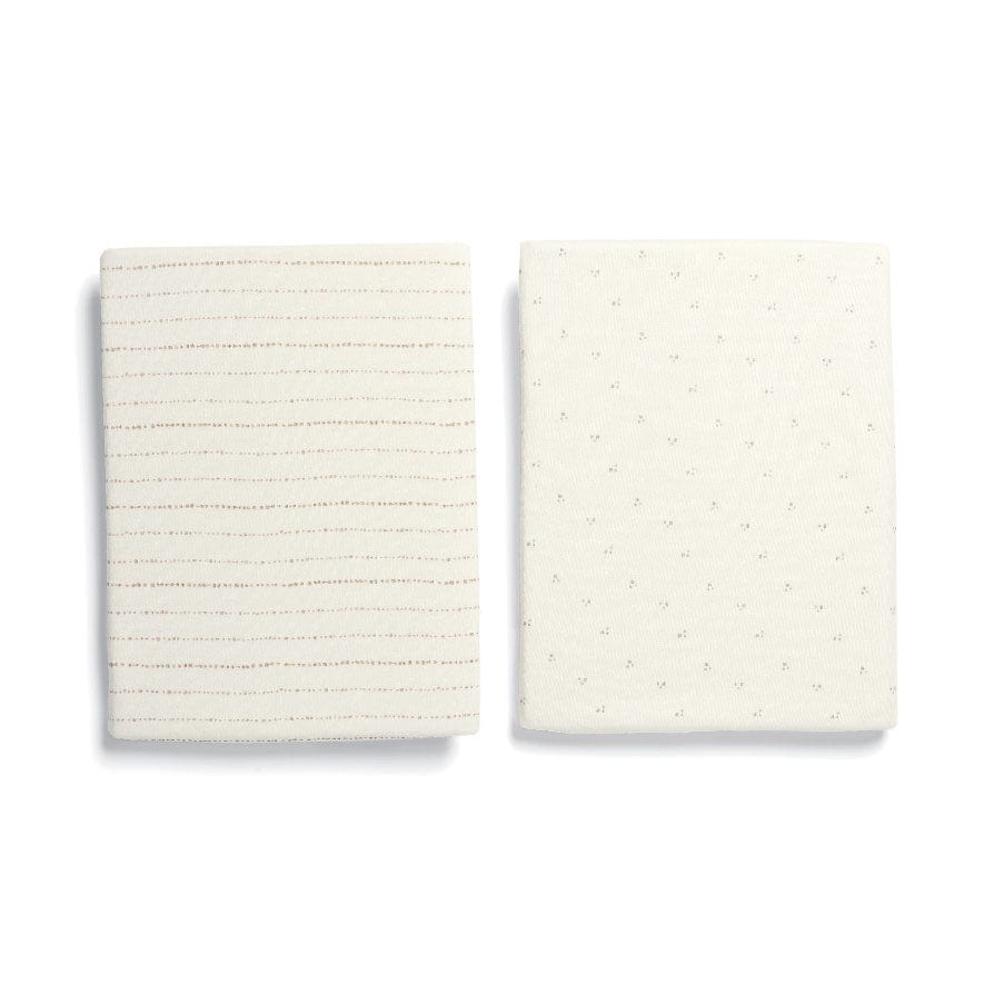 Mamas & Papas pram & moses sheets Mamas & Papas Lua Bedside Crib Sheets - Oatmeal 7781TJ801