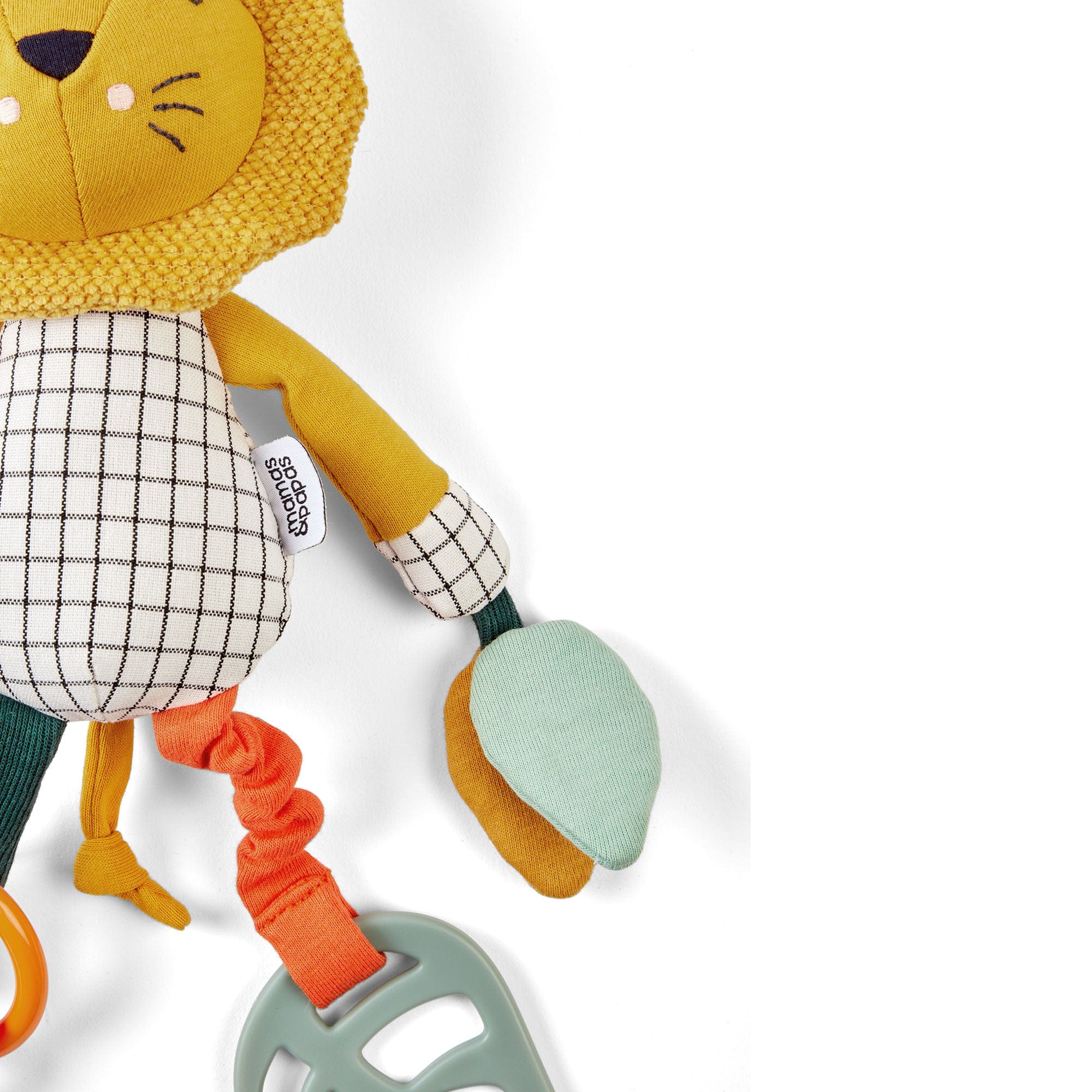 Mamas & Papas sensory baby toys Mamas & Papas Wildly Adventures Educational Toy - Jangly Lion 7609wil01