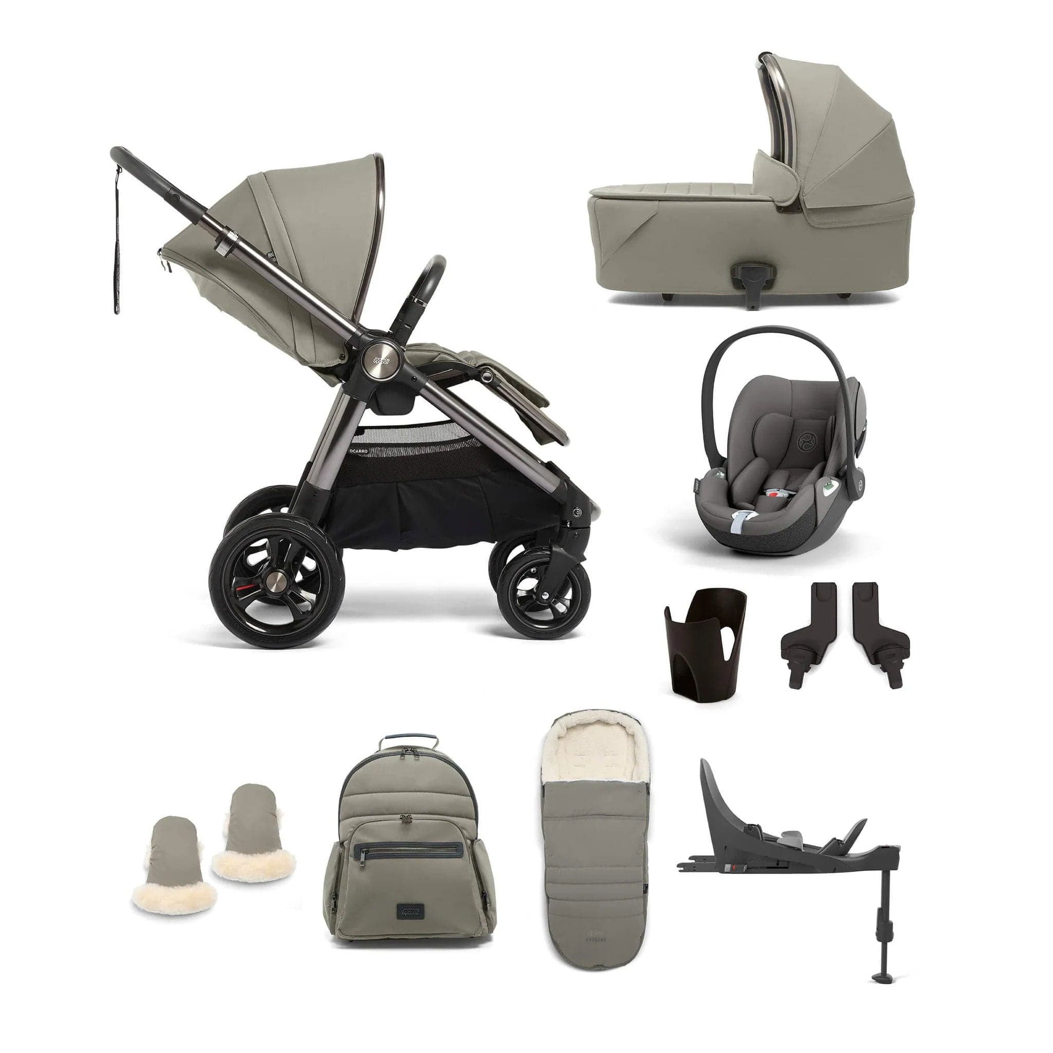 Mamas & Papas travel systems Mamas & Papas Ocarro 10-Piece Travel System with Cloud T - Everest 11153-EVE