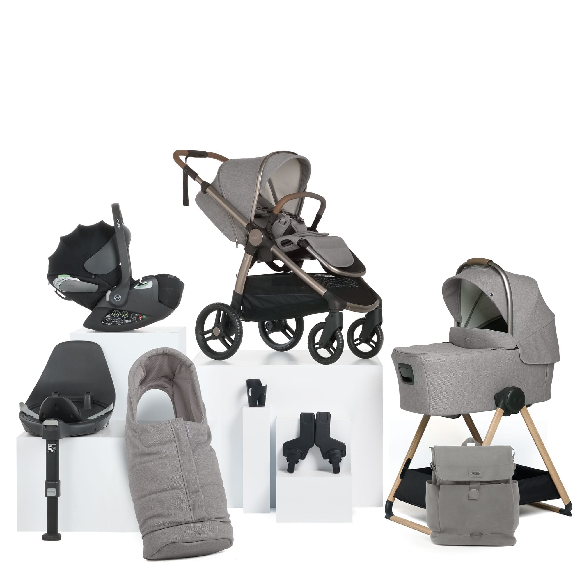 Mamas & Papas travel systems Mamas & Papas Ocarro 2 Complete 9 Piece Cloud T Bundle in Heritage 6709L9001