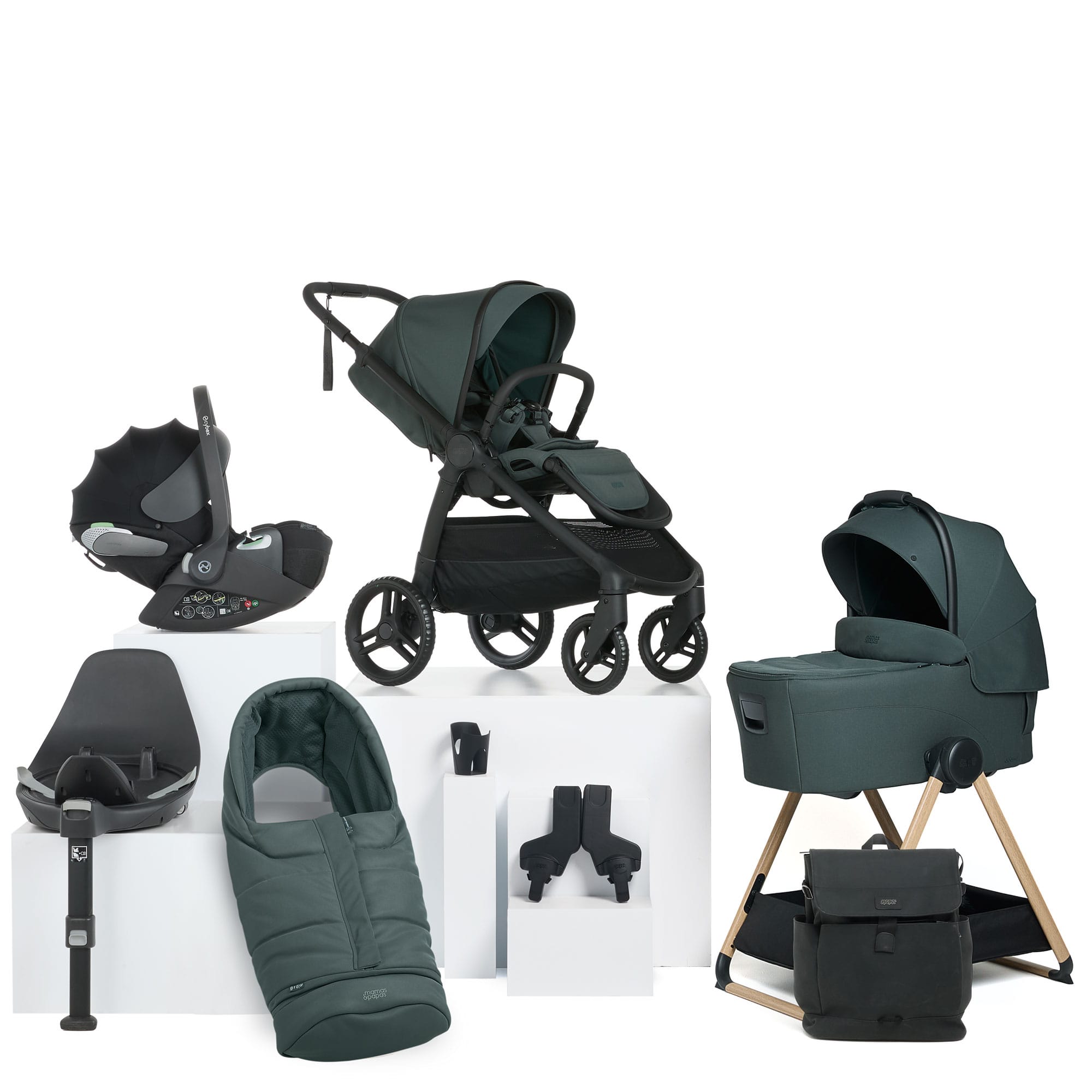 Mamas & Papas travel systems Mamas & Papas Ocarro 2 Complete 9 Piece Cloud T Bundle in Teal 67091TL01