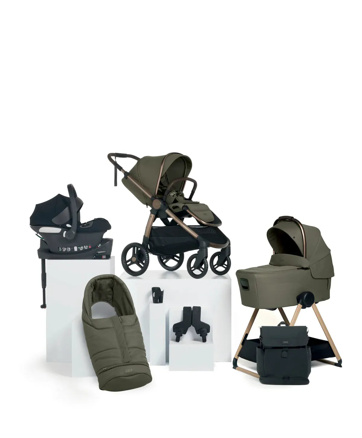 Mamas & Papas travel systems Mamas & Papas Ocarro 2 Complete 9 Piece Cybex Bundle in Evergreen 67092L707