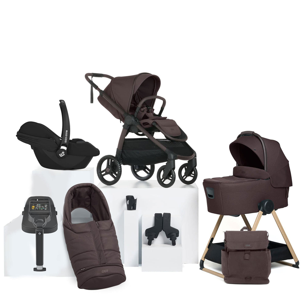 Mamas & Papas travel systems Mamas & Papas Ocarro 2 Complete 9 Piece Maxi-Cosi Bundle in Americano 67091AM01-7