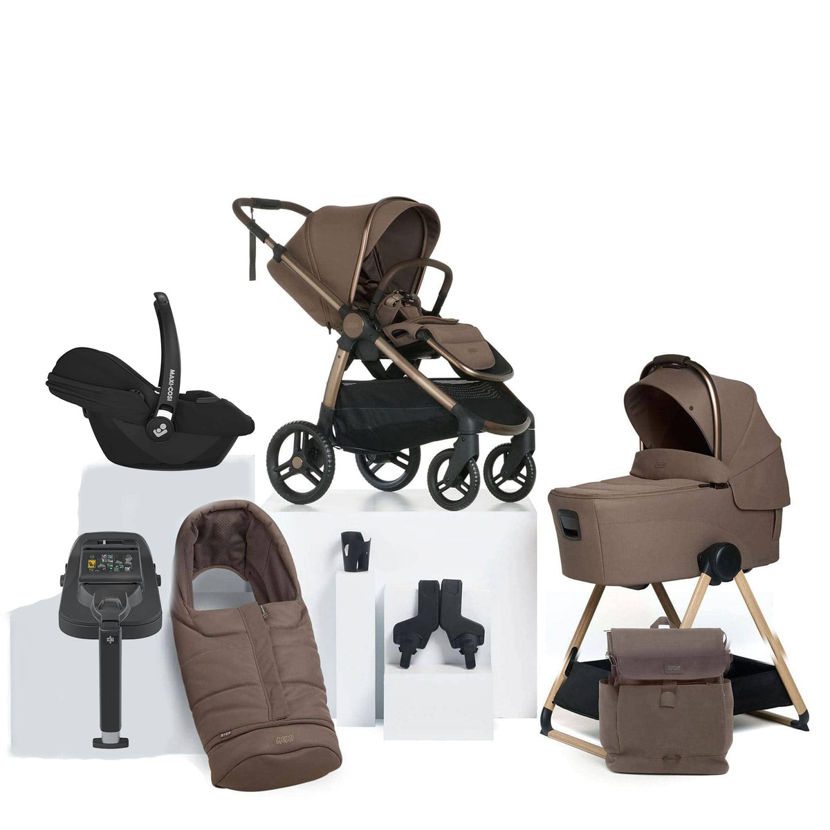 Mamas & Papas travel systems Mamas & Papas Ocarro 2 Complete 9 Piece Maxi-Cosi Bundle in Crema 67092CR01-7