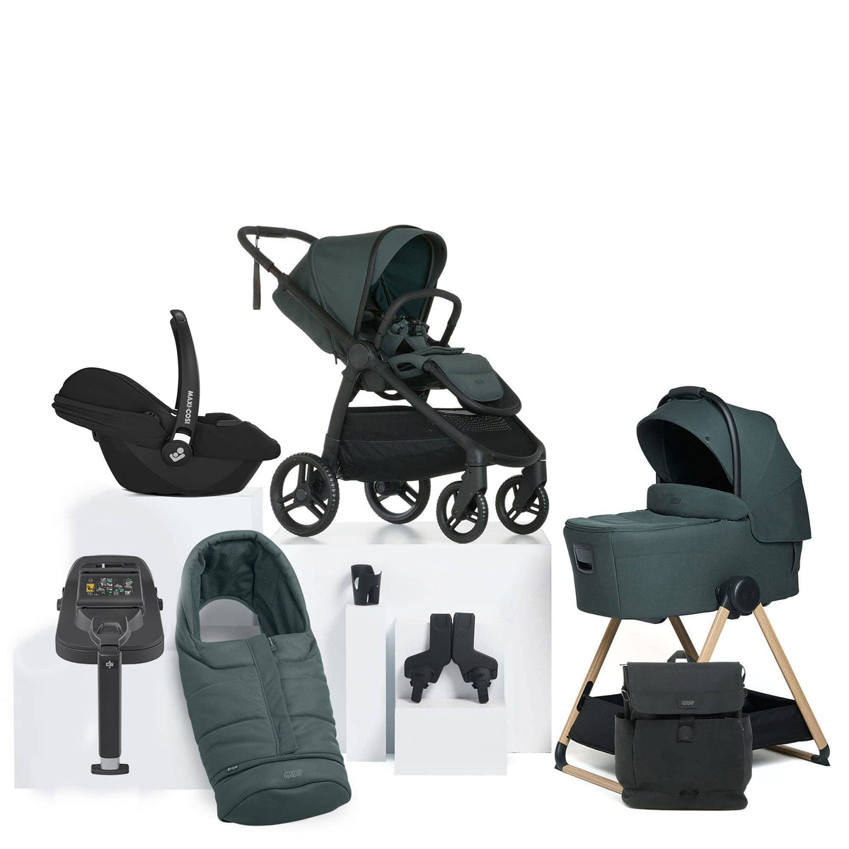 Mamas & Papas travel systems Mamas & Papas Ocarro 2 Complete 9 Piece Maxi-Cosi Bundle in Teal 67091TL01-7