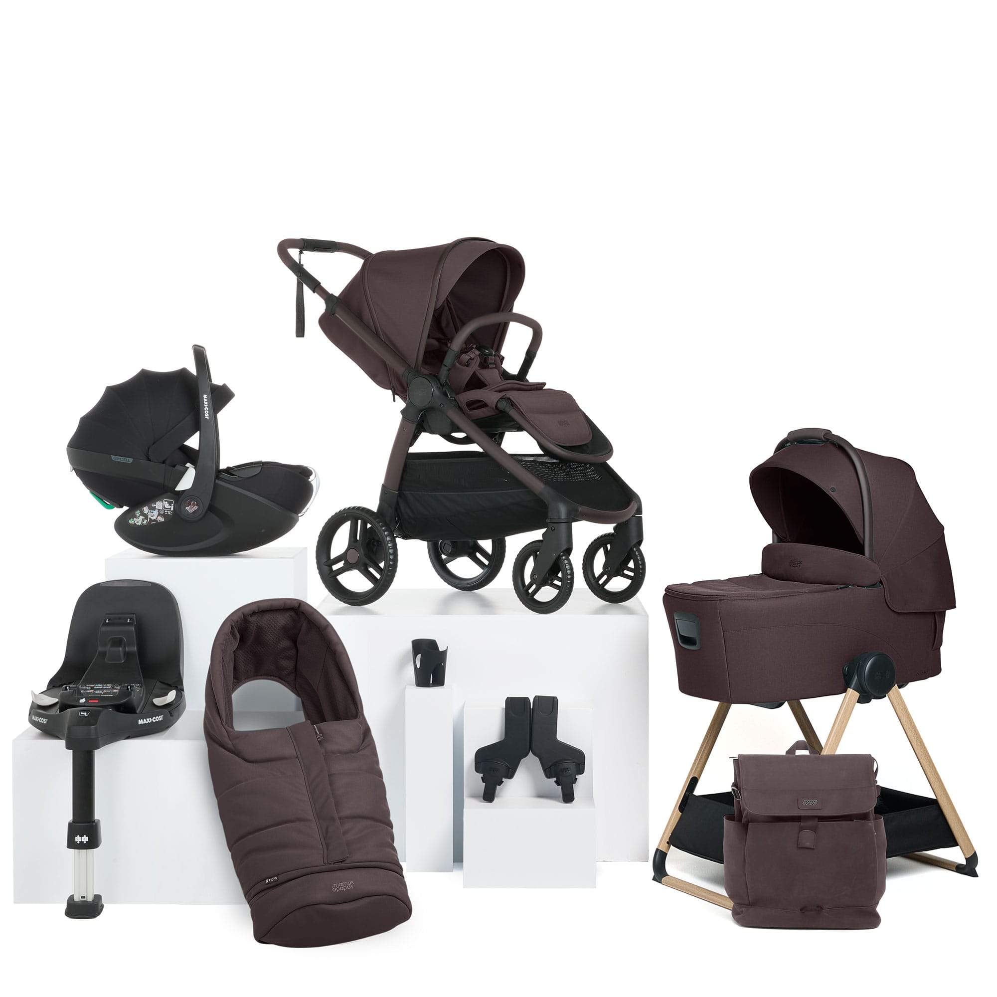 Mamas & Papas travel systems Mamas & Papas Ocarro 2 Complete 9 Piece Pebble 360 Pro 2 Bundle in Americano 67091AM01-5