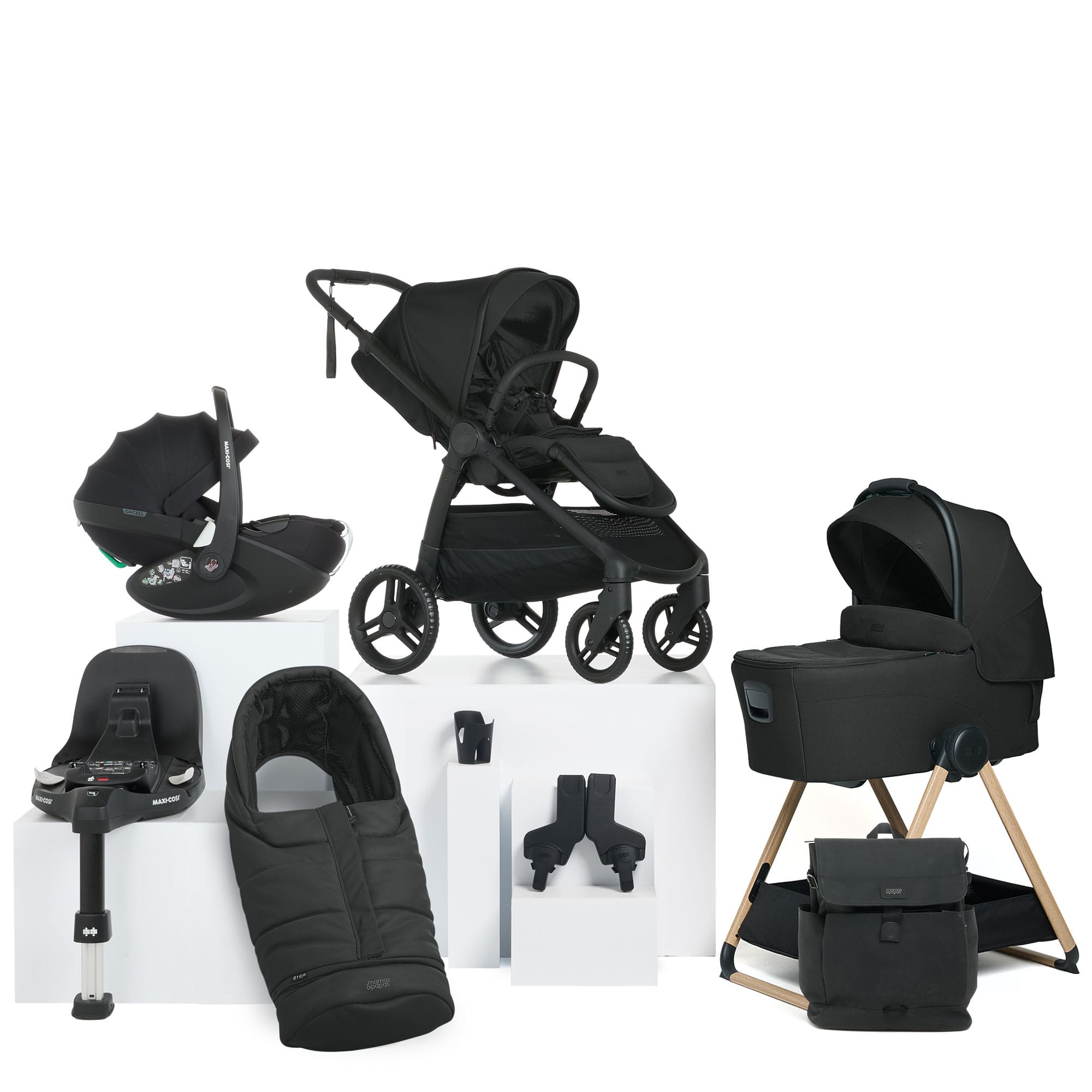 Mamas & Papas travel systems Mamas & Papas Ocarro 2 Complete 9 Piece Pebble 360 Pro 2 Bundle in Eclipse 67091EC01-5