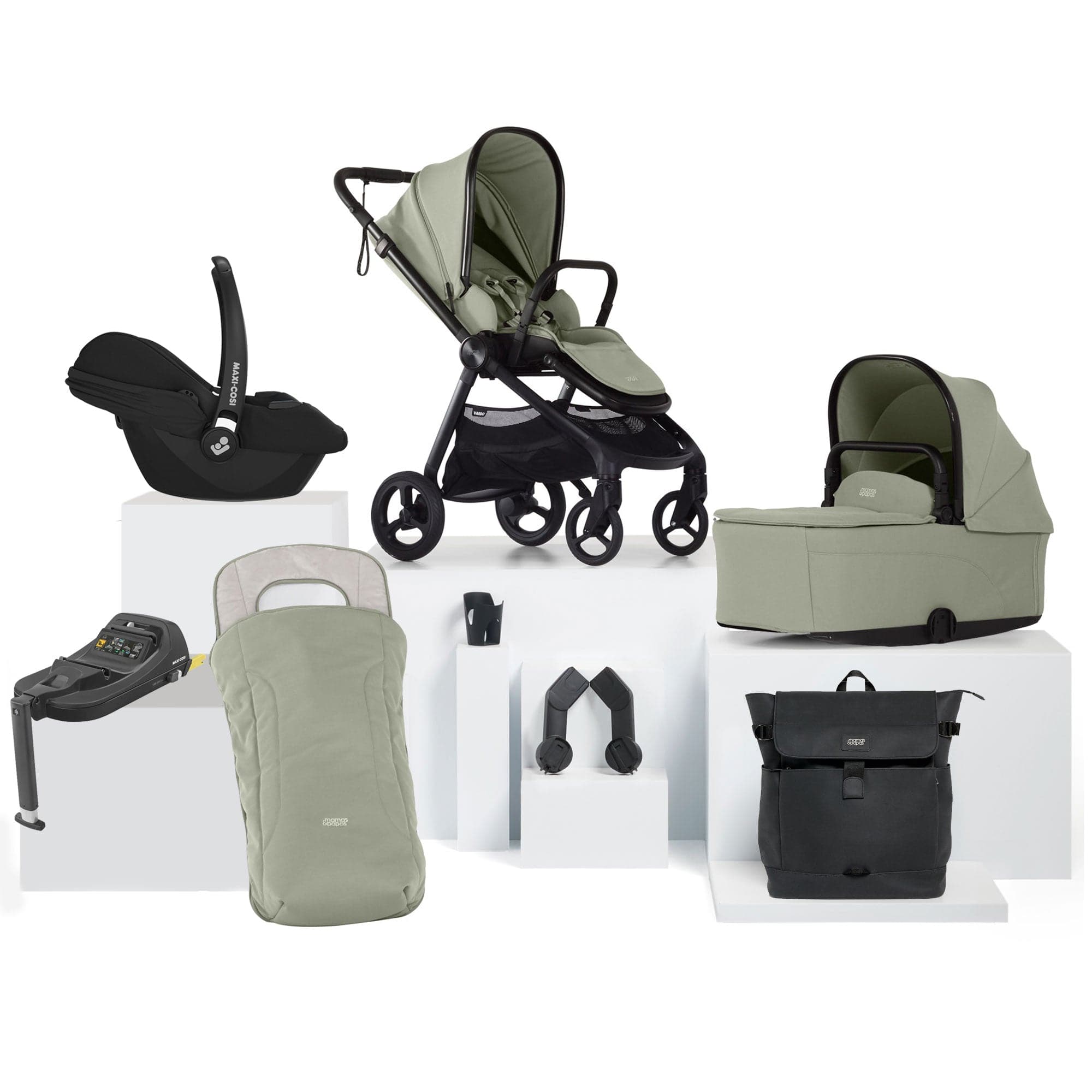 Mamas & Papas travel systems Mamas & Papas Vardo Complete Maxi-Cosi Bundle - Sage