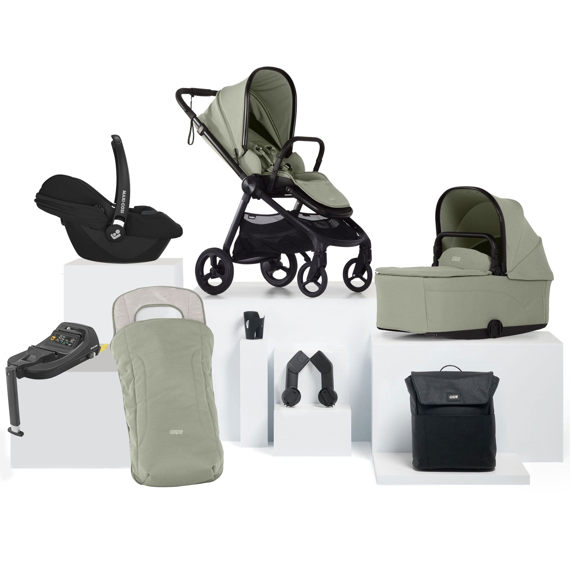 Mamas & Papas travel systems Mamas & Papas Vardo Complete Maxi-Cosi Bundle - Sage 17419-VAR-MAX-CAB