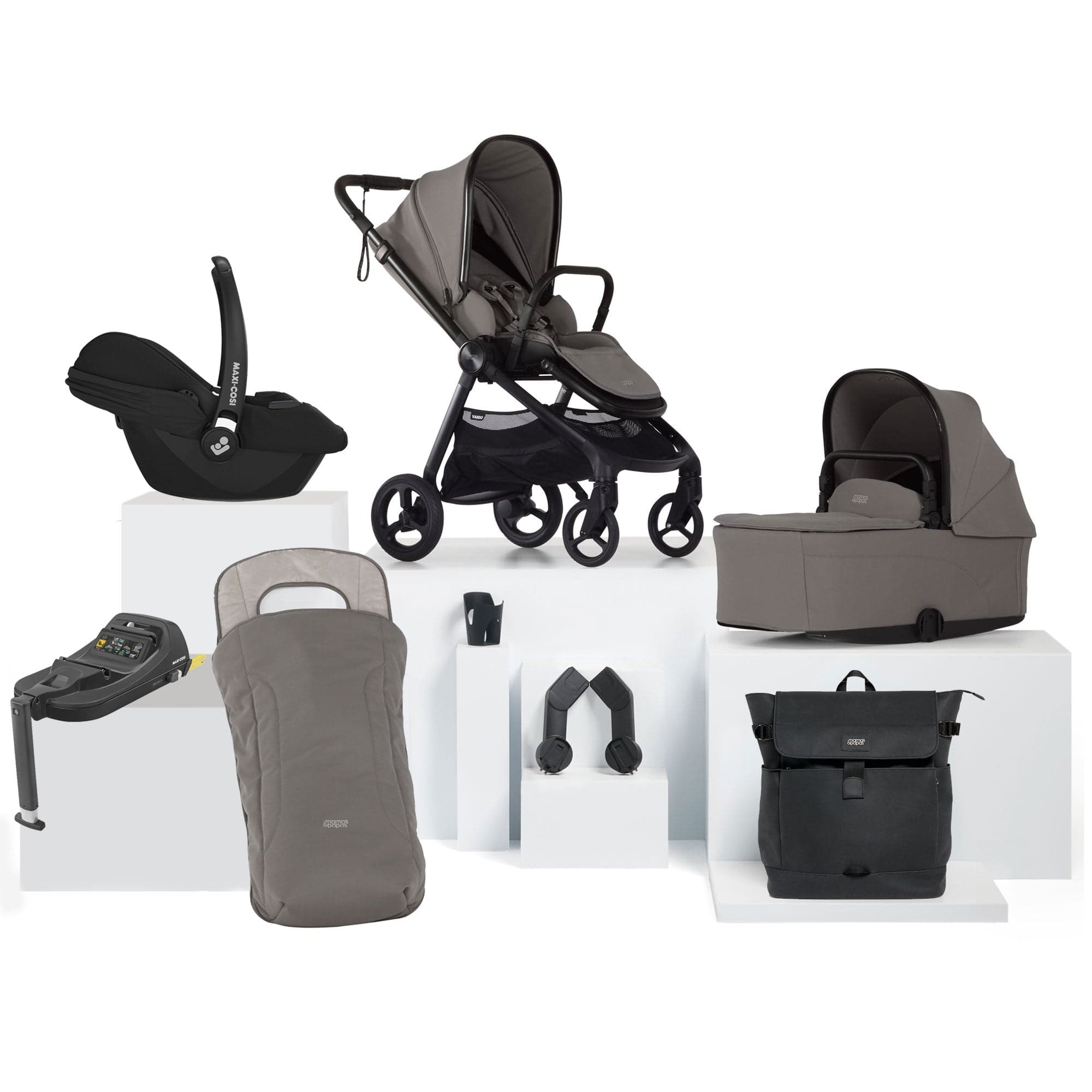 Mamas & Papas travel systems Mamas & Papas Vardo Complete Maxi-Cosi Bundle - Storm 17421-VAR-MAX-CAB
