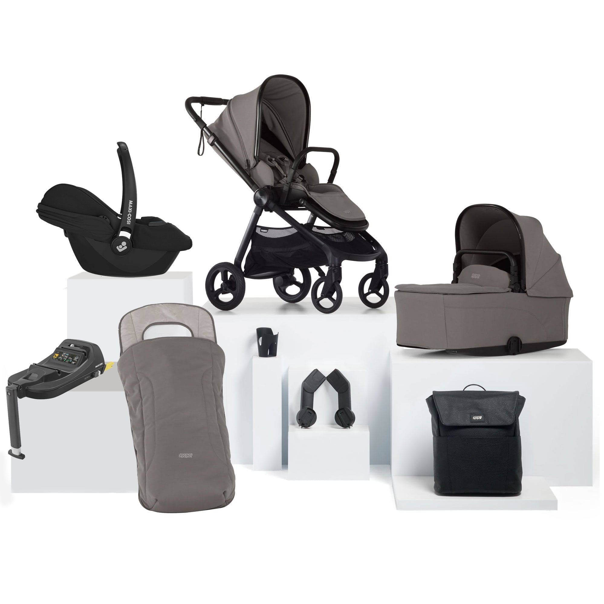 Mamas & Papas travel systems Mamas & Papas Vardo Complete Maxi-Cosi Bundle - Storm 17421-VAR-MAX-CAB