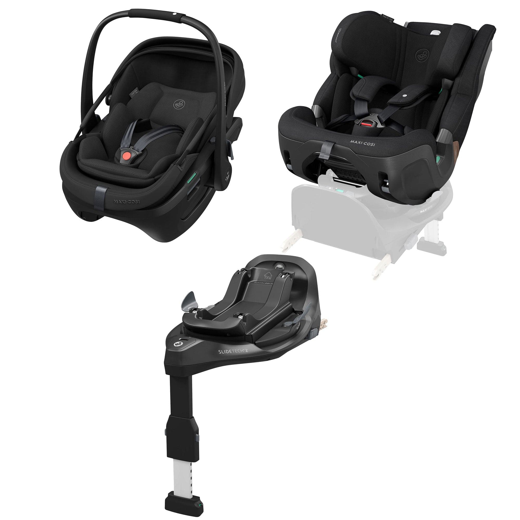 Maxi-Cosi baby car seats Maxi-Cosi Coral Slide Pro, Pearl XL Slide Pro & Base Bundle - Onyx Black KF10000150