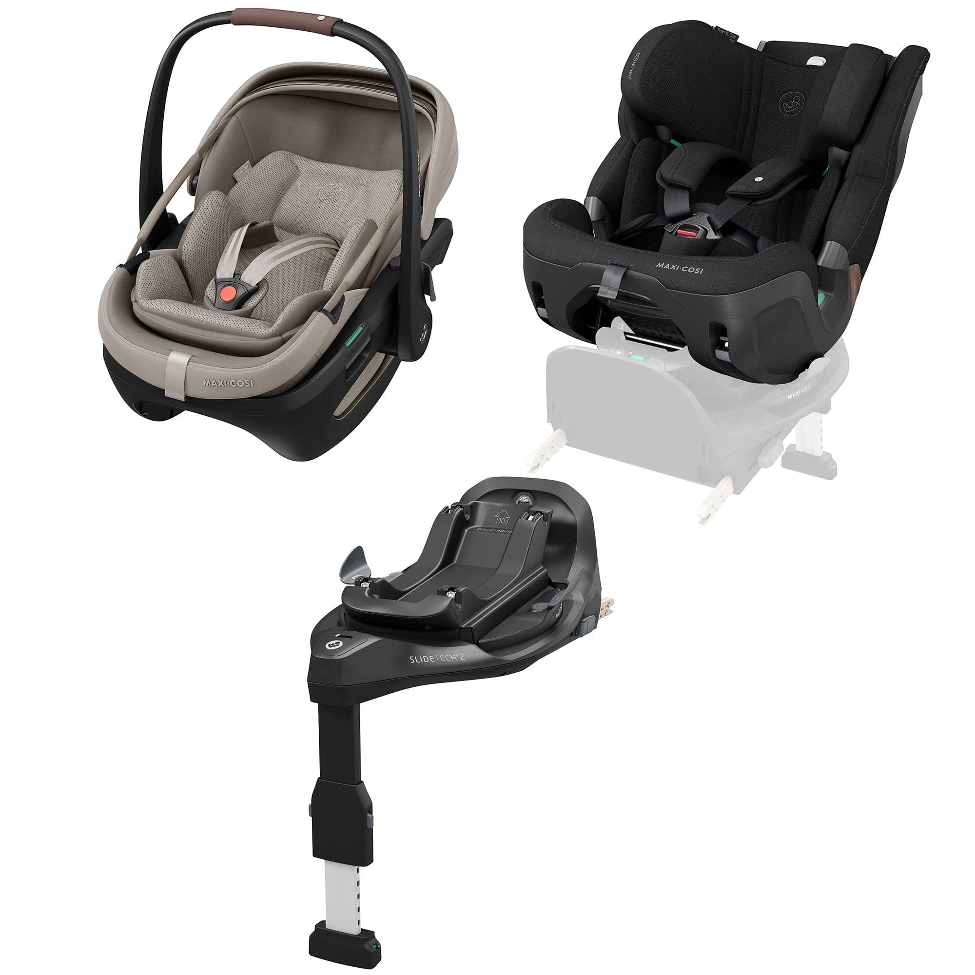 Maxi-Cosi baby car seats Maxi-Cosi Coral Slide Pro, Pearl XL Slide Pro & Base Bundle - Sapphire Sand KF10000151