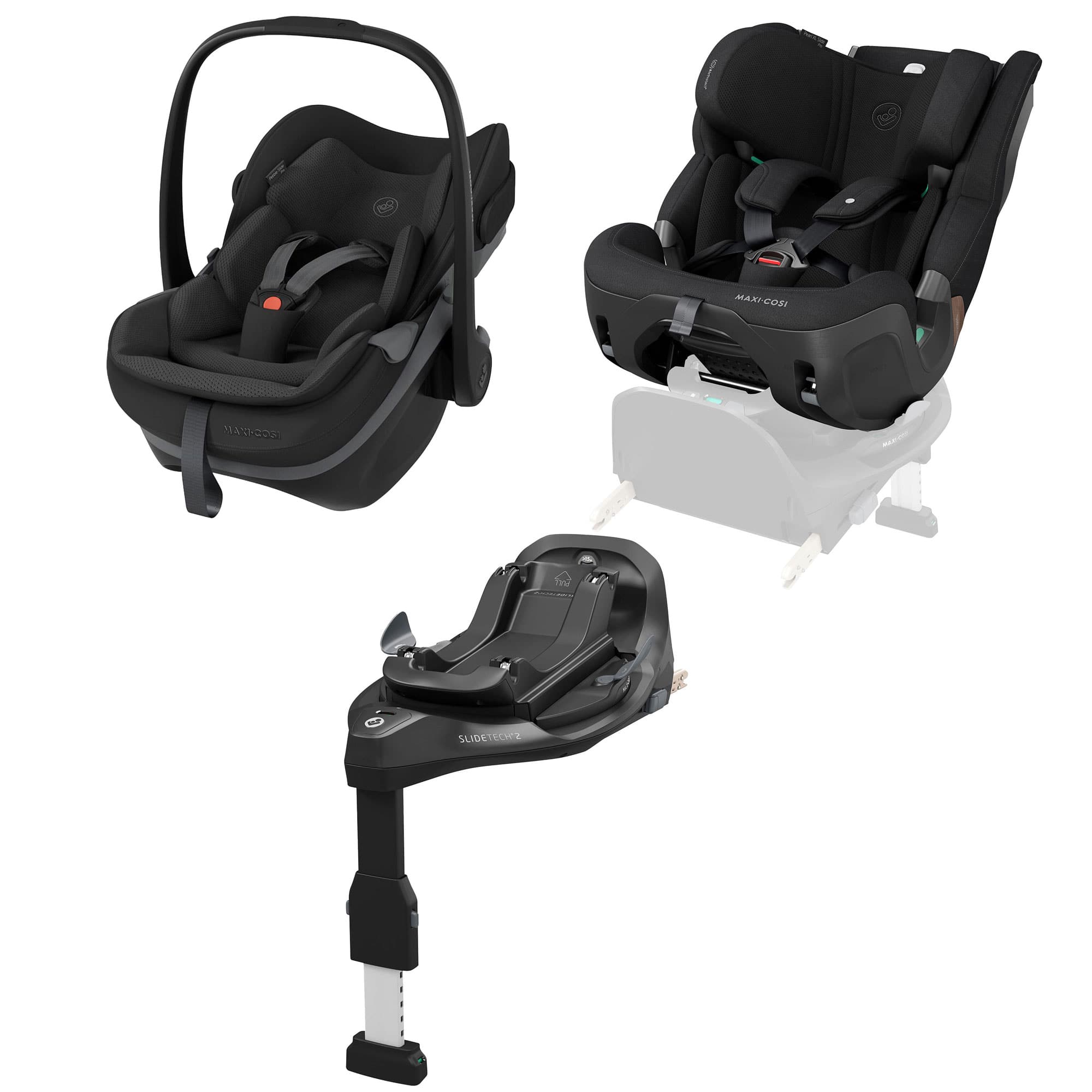 Maxi-Cosi baby car seats Maxi-Cosi Slide Pro Family Bundle - Black KF10000146