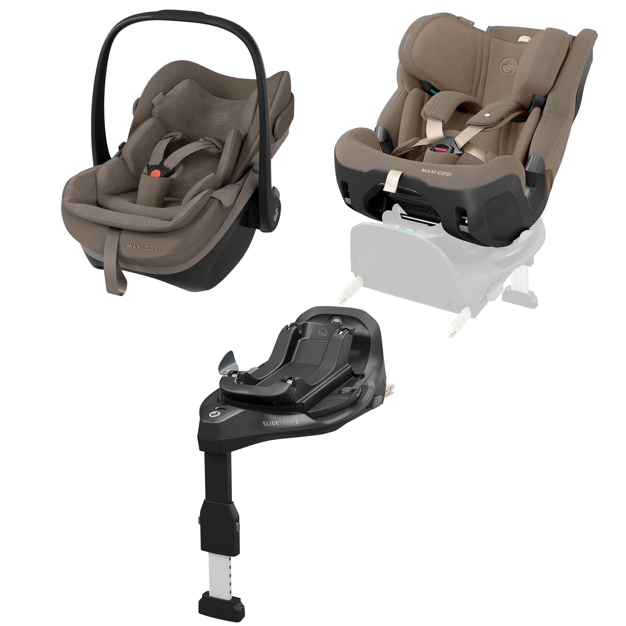 Maxi-Cosi baby car seats Maxi-Cosi Slide Pro Family Bundle - Truffle KF10000147