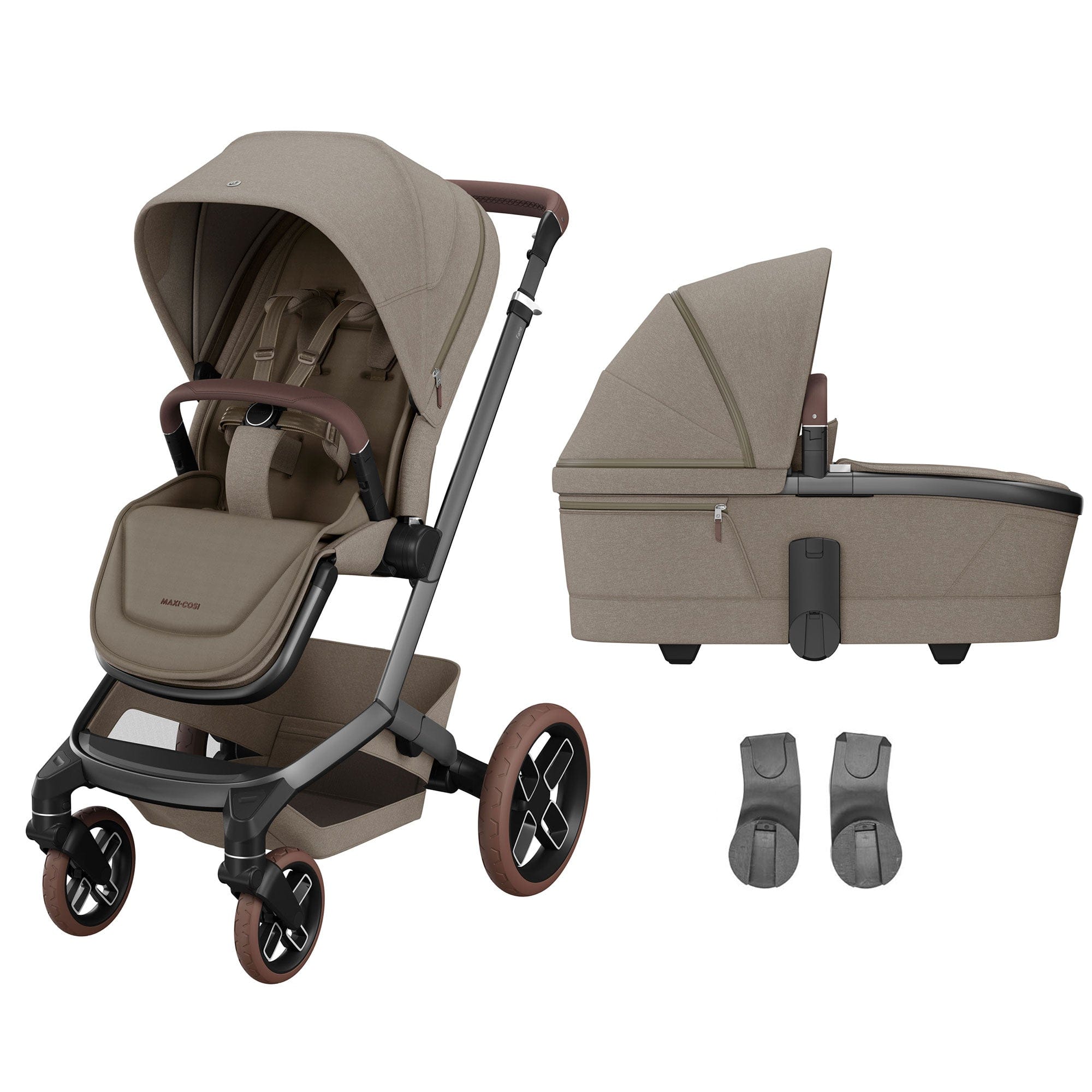 Maxi-Cosi baby prams Maxi-Cosi FAME Pram with Carrycot in Twillic Truffle (Brown Wheels) KF10000105
