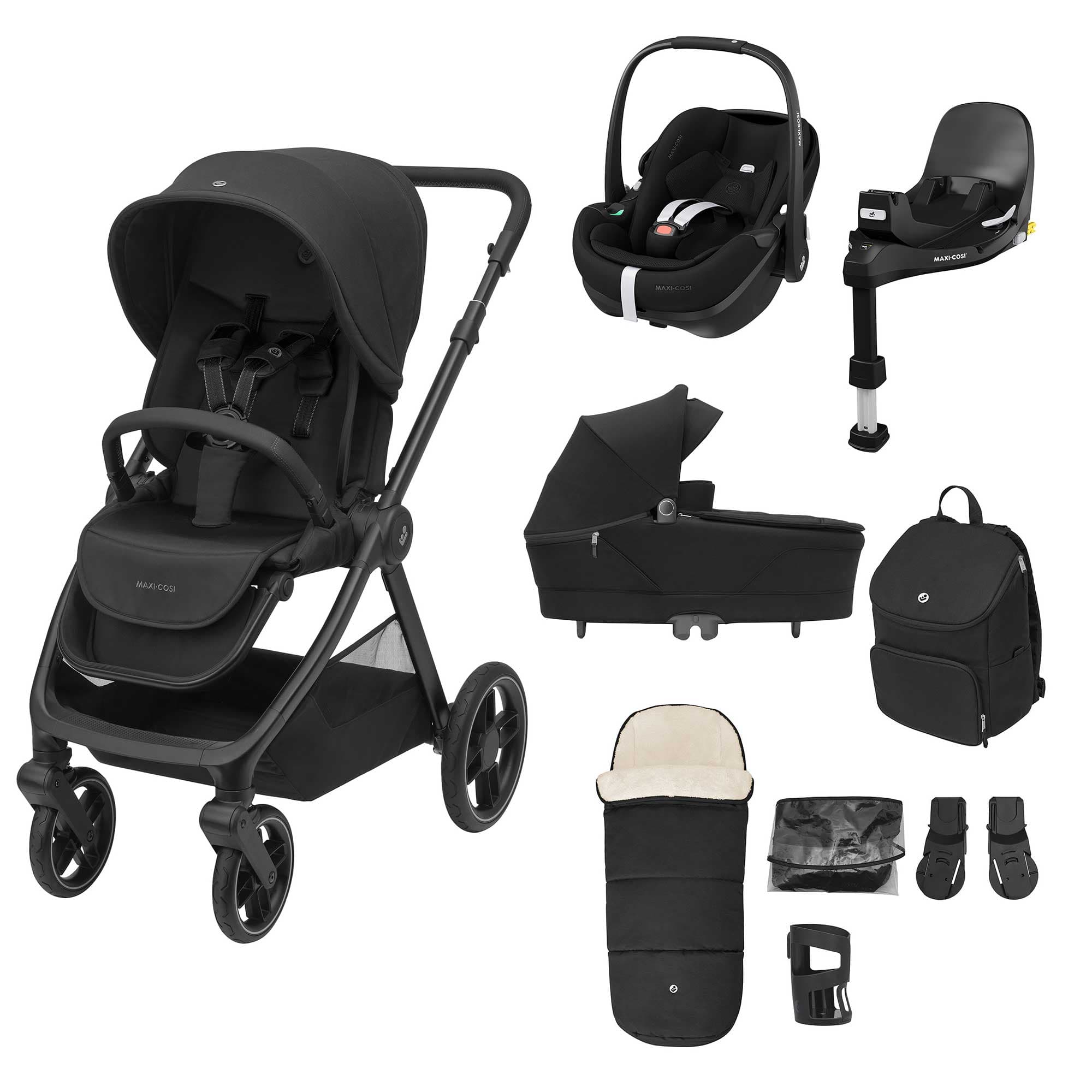 Maxi-Cosi travel systems Maxi-Cosi Oxford+ 9pc Premium 360 Pro 2 Bundle - Twillic Black KF10000120
