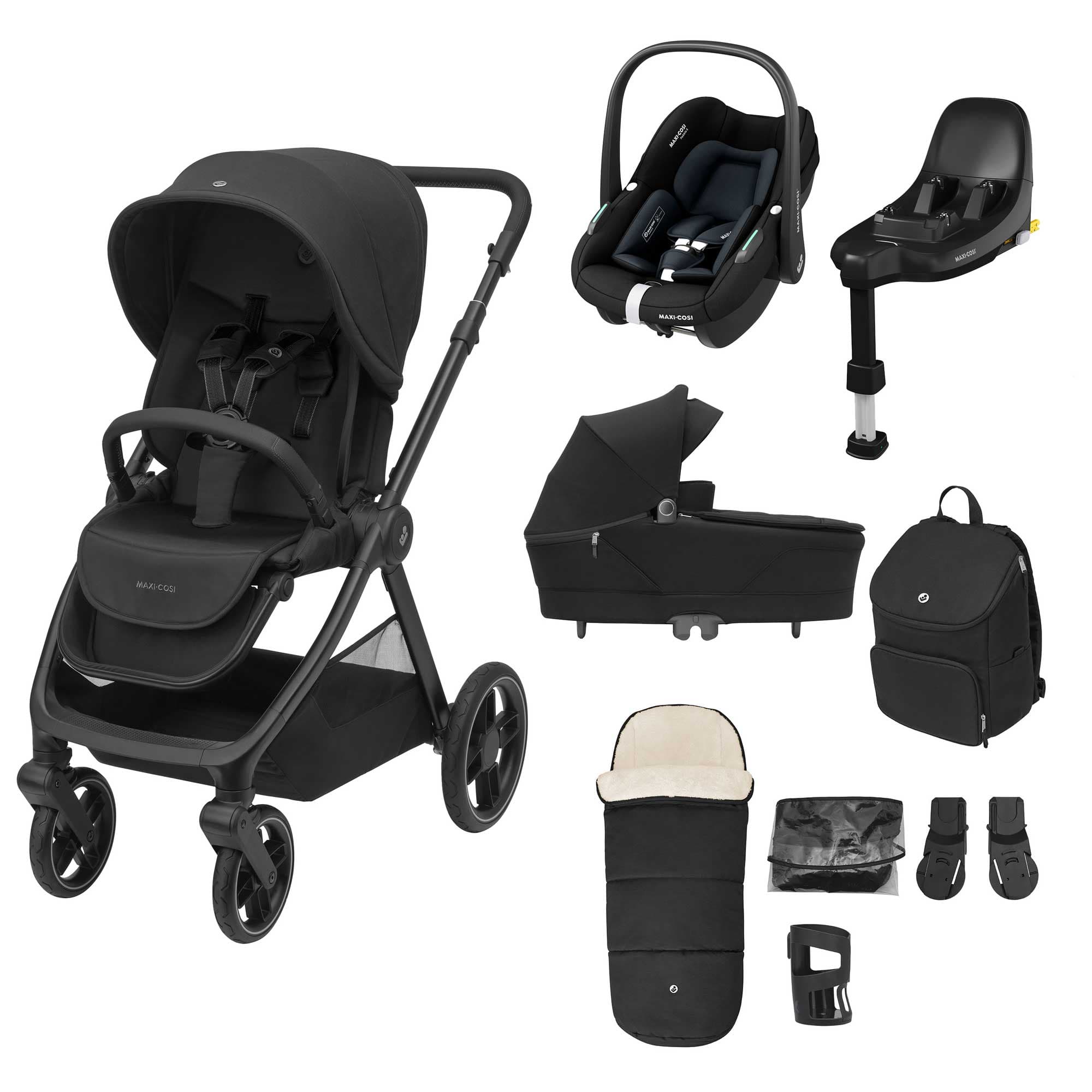 Maxi-Cosi travel systems Maxi-Cosi Oxford+ 9pc Select S Bundle - Twillic Black KF10000124