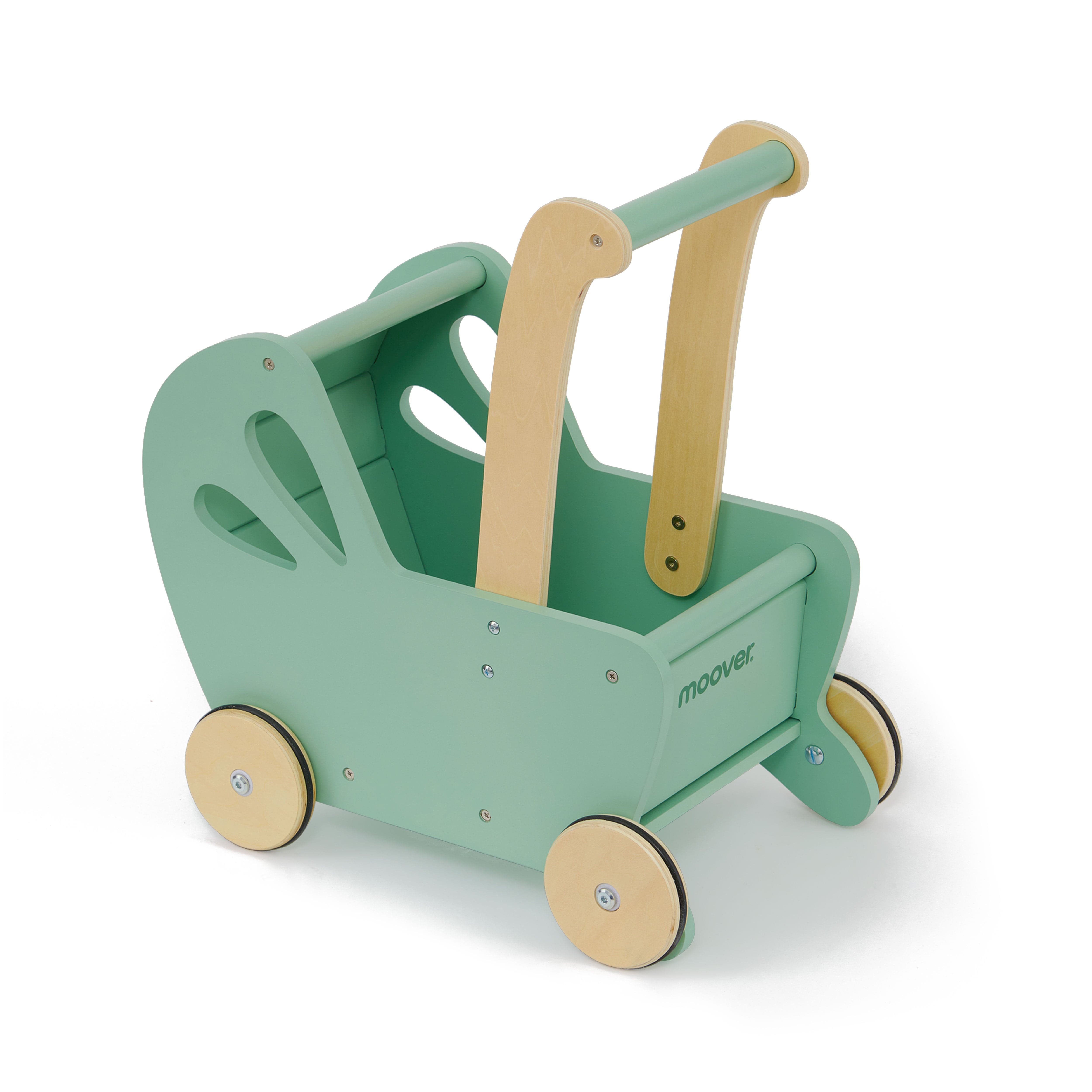 Moover push along toys Moover Essential Dolls Pram - Green MVFLTPRAMGRN