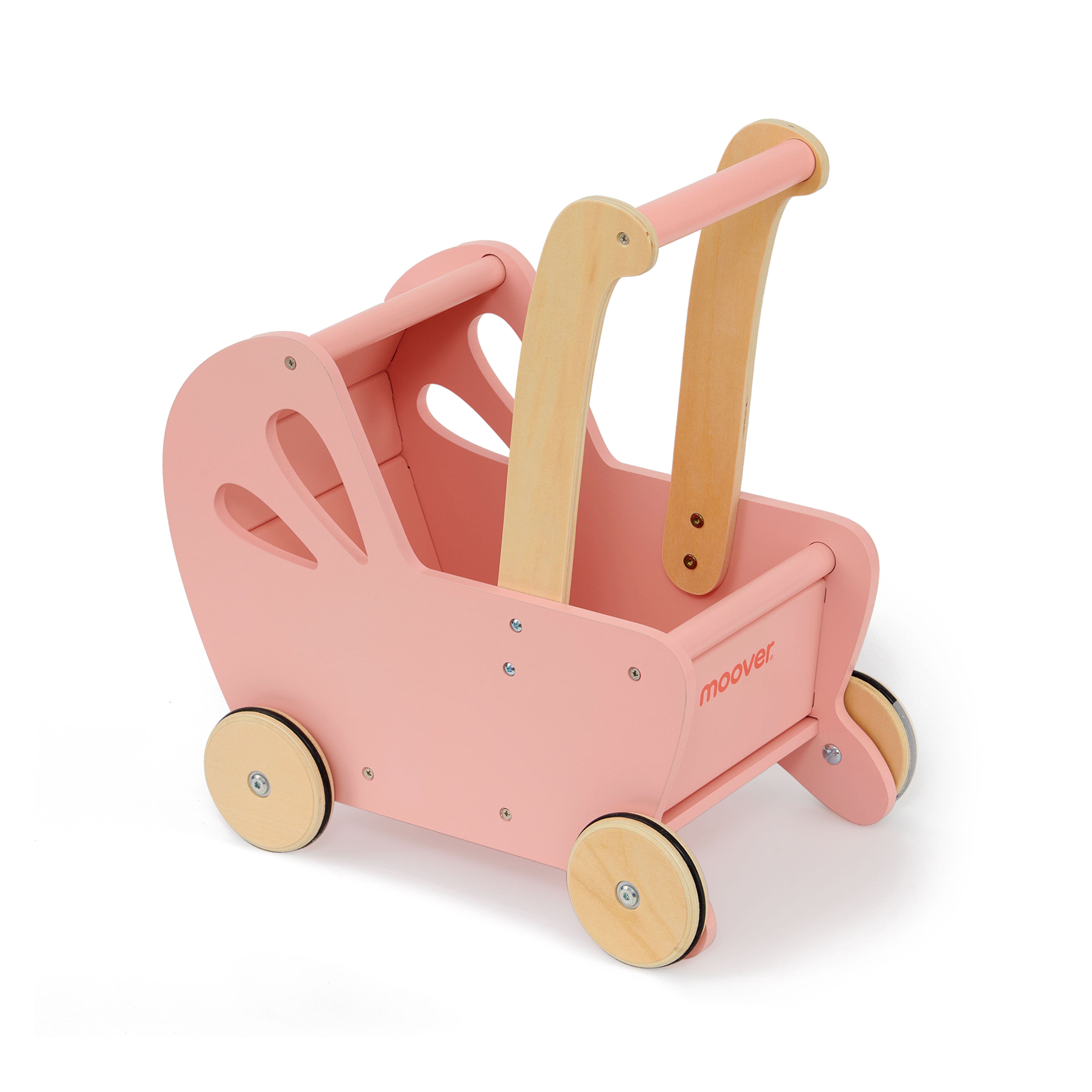Moover push along toys Moover Essential Dolls Pram - Pink MVFLTPRAMPK