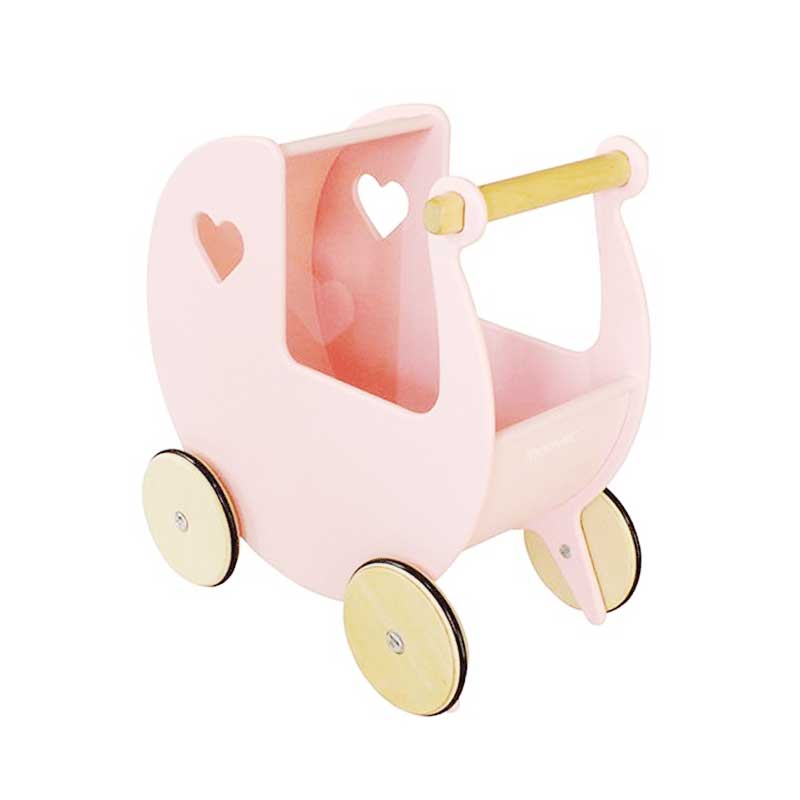 Moover push along toys Moover Wooden Dolls Pram Pink MVPRAMP