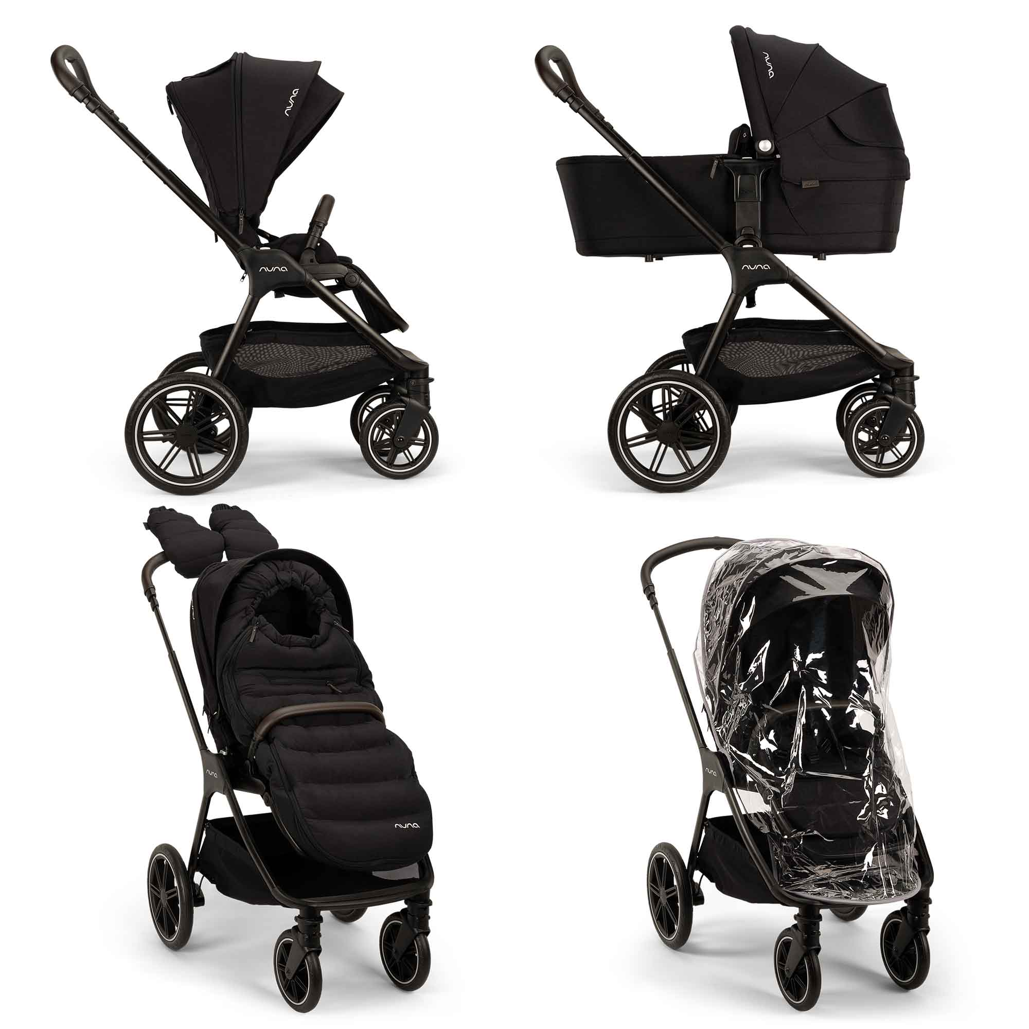 Nuna baby prams Nuna TRIV lx Pram & Winter Set - Caviar STC21300CVRGL