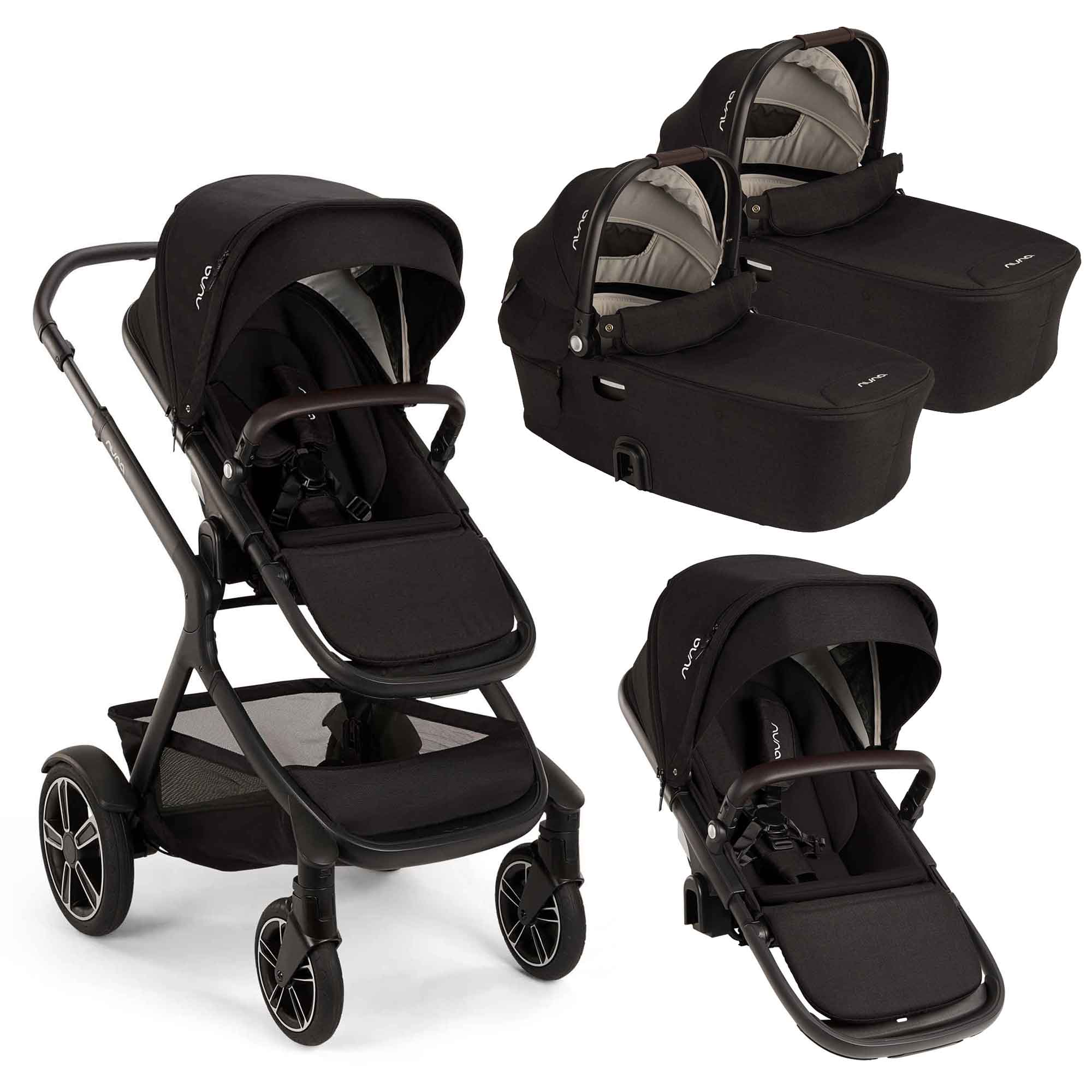 Nuna double buggies Nuna DEMI Next Twin Bundle - Caviar 18627-DEMI-TWIN