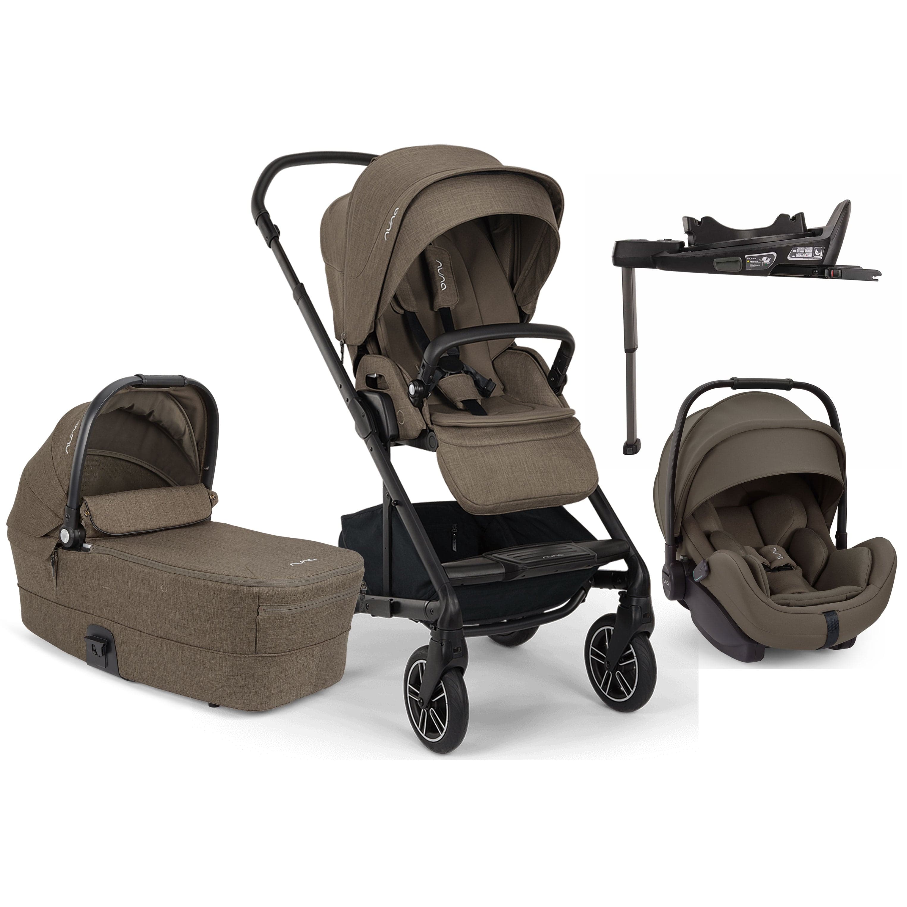 Nuna travel systems Nuna MIXX Next & ARRA Flex & BASE Curv Bundle - Pistachio Z2BNMIXX1057UK