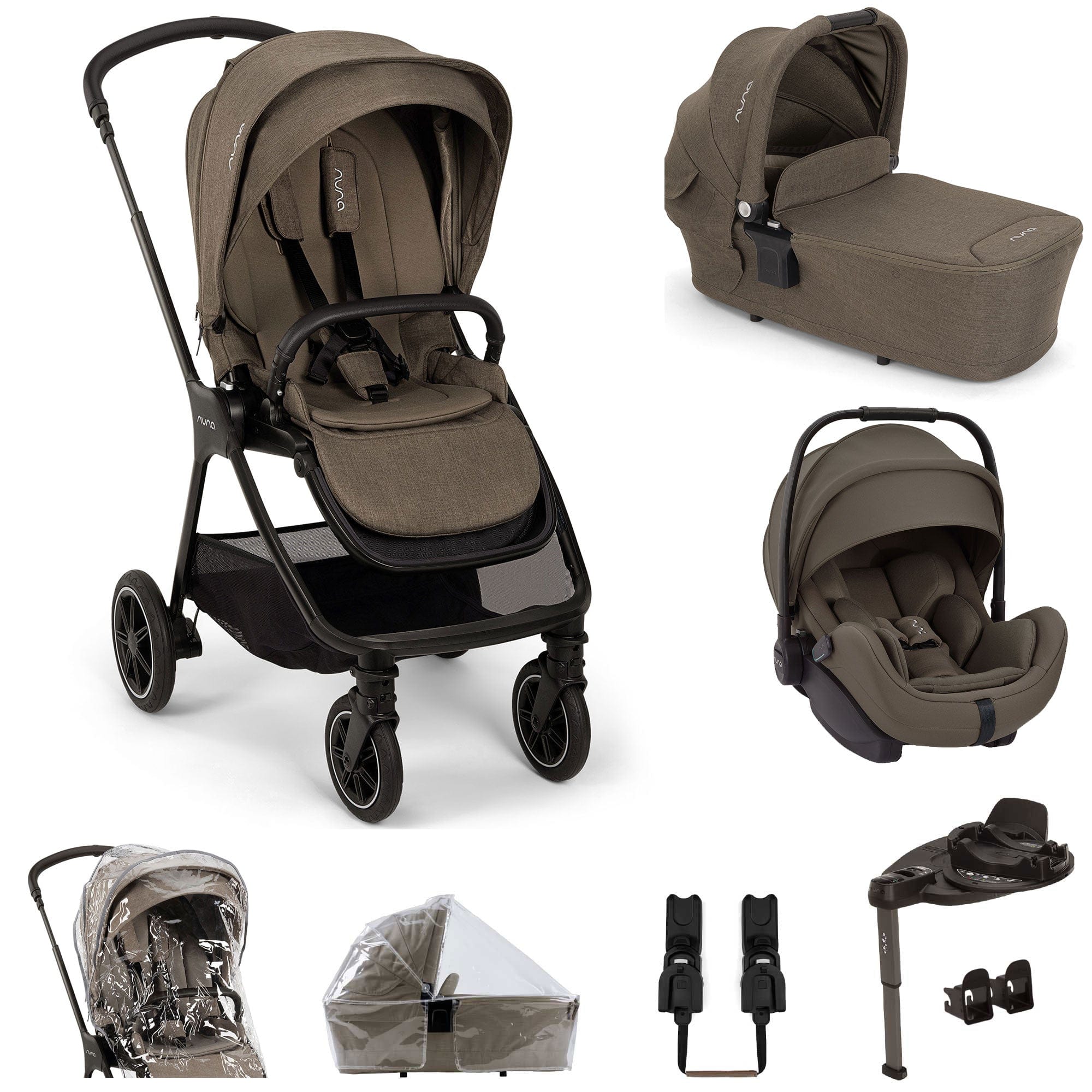 Nuna travel systems Nuna TRIV Next & ARRA Flex & BASE Curv Bundle - Pistachio Z2BNTRIV1050UK