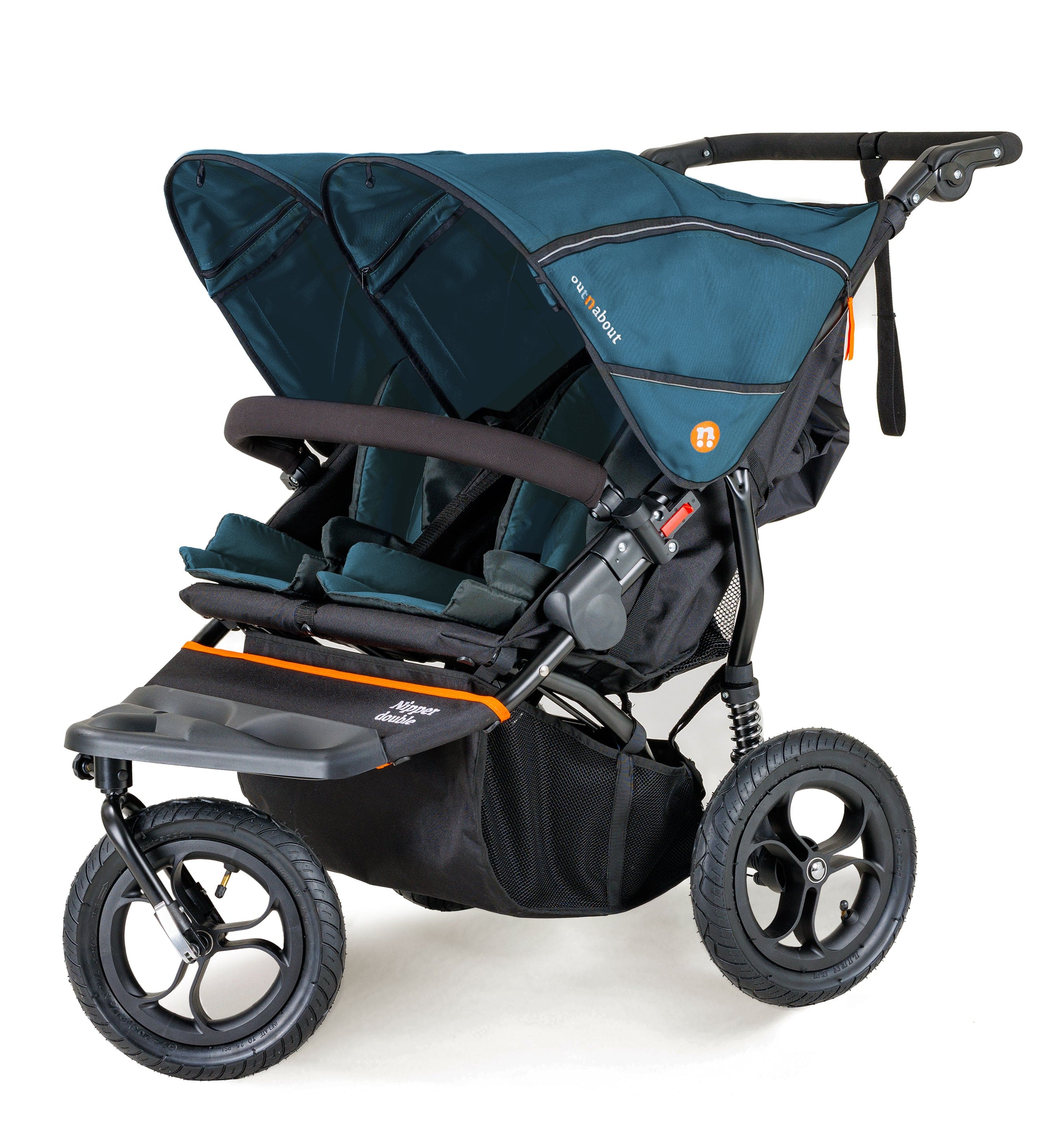 Out n About 3 Wheeler Pushchair Bundles Out n About Nipper Double Twin Starter Kit in Highland Blue 15712-DTW-Start-Blue