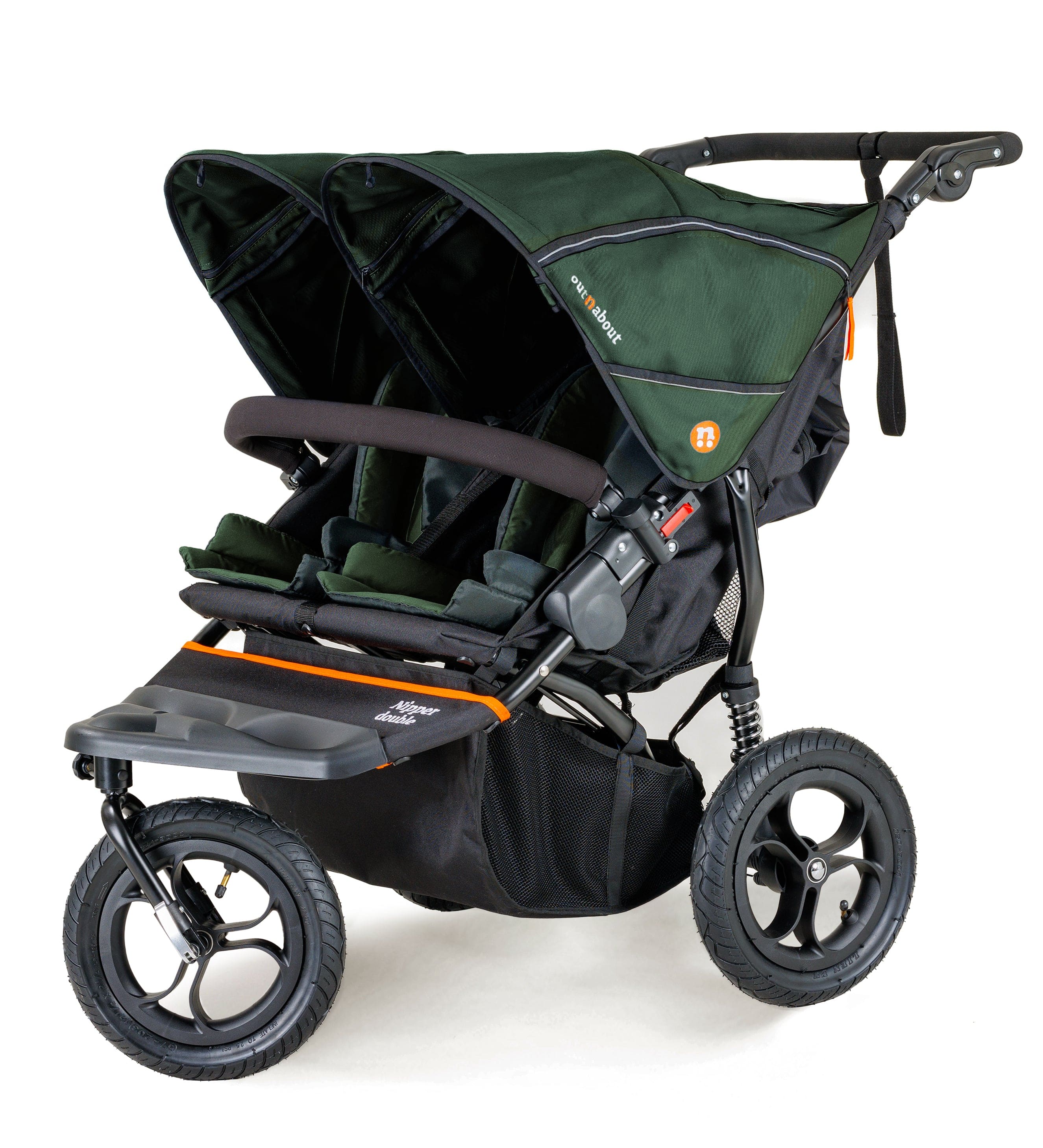 Out n About 3 Wheeler Pushchair Bundles Out n About Nipper Double Duo Comfort Kit in Sycamore Green 15780-DTN-COM-GRE