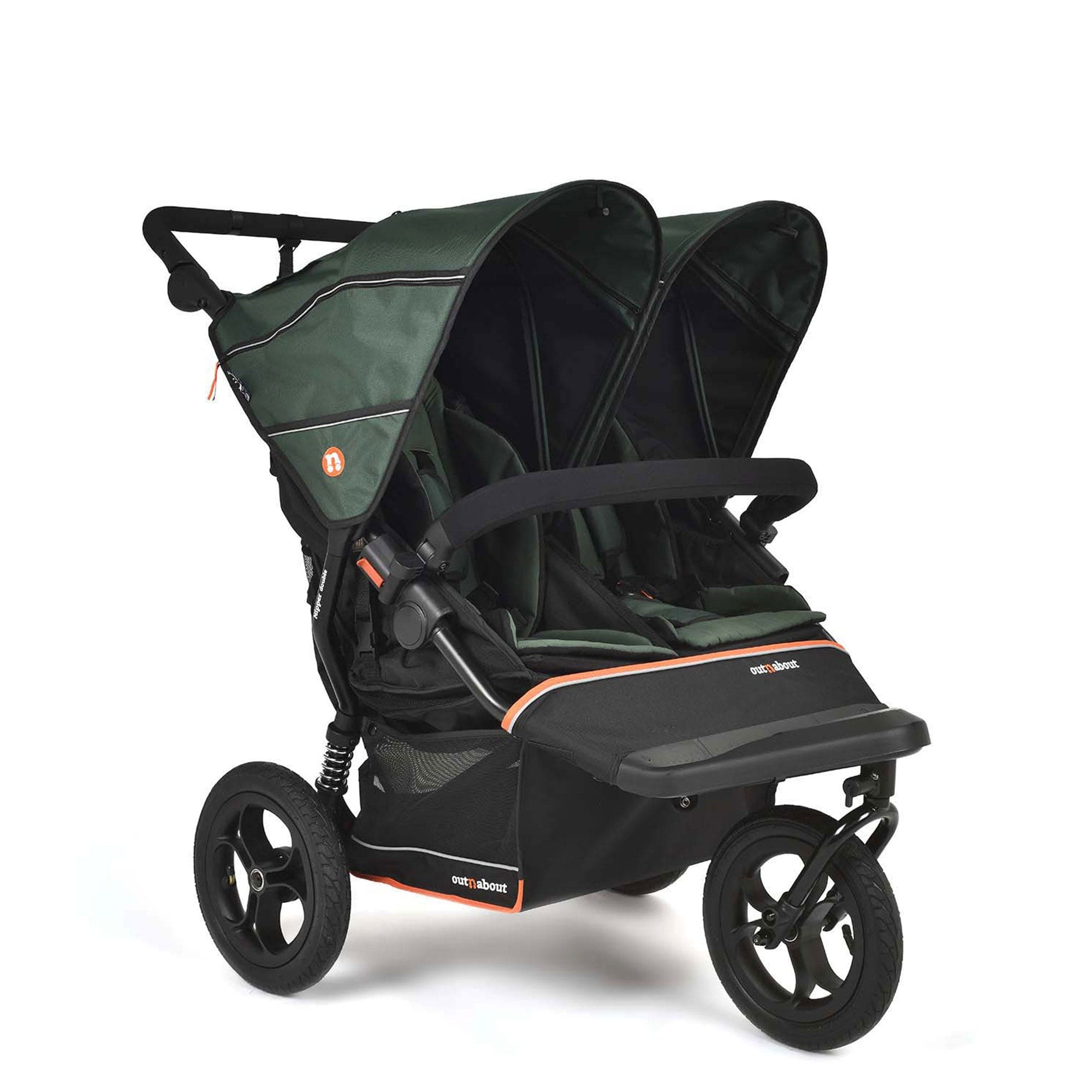 Out n About double buggies Out n About Double Nipper V6 - Sycamore Green ONANIP-02GRNV6